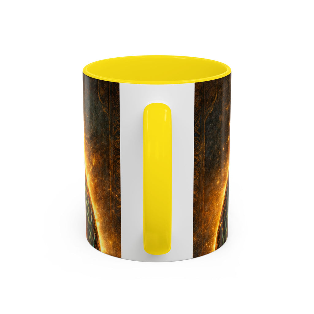Ouroboros Serpent Accent Coffee Mug — Fiery Mythic Snake Design (11/15oz)