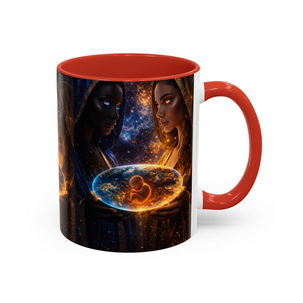Mystic Sisters Coffee Mug — Cosmic Duality Art 11/15oz Accent Mug