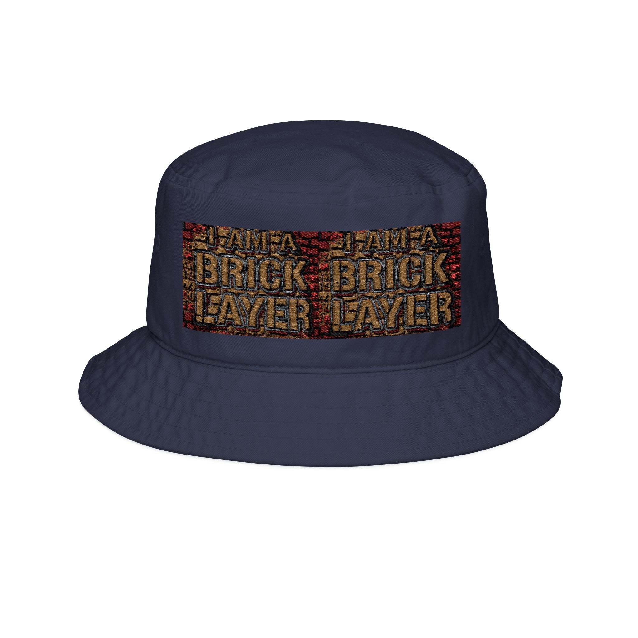 Embroidered 'Brick Layer' Text Bucket Hat — Urban Streetwear Sun Hat