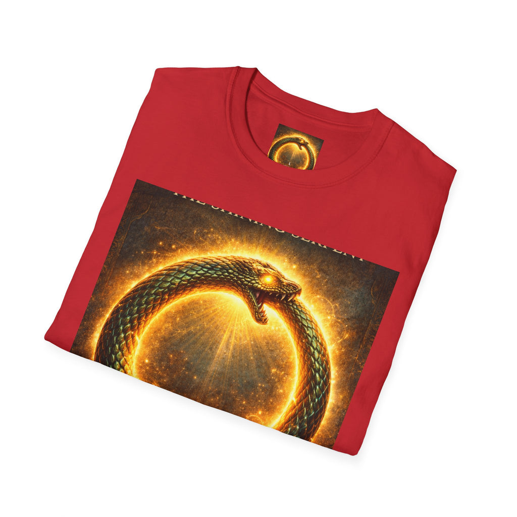 Ouroboros Flame T-Shirt — Fiery Snake Circle Graphic Tee