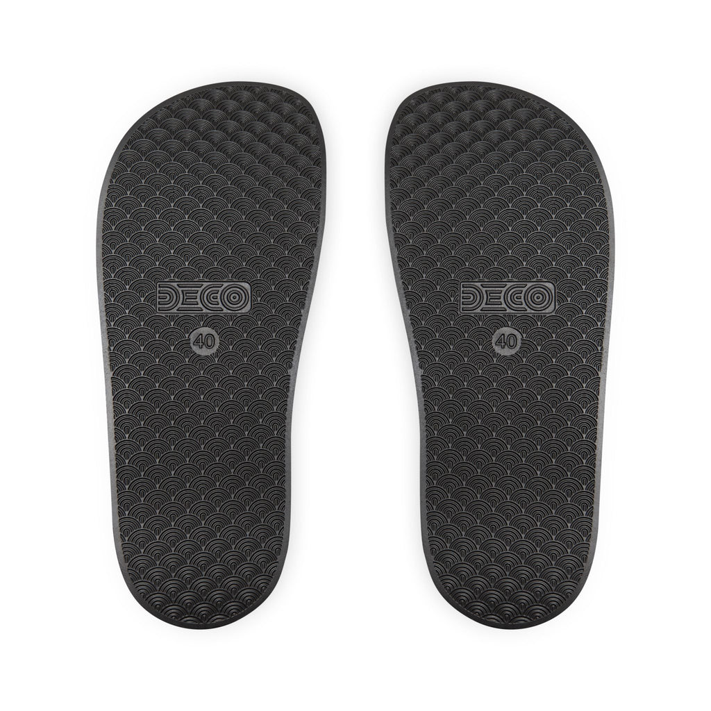Glitter Heart Slide Sandals — Women's Removable‑Strap Summer Slides
