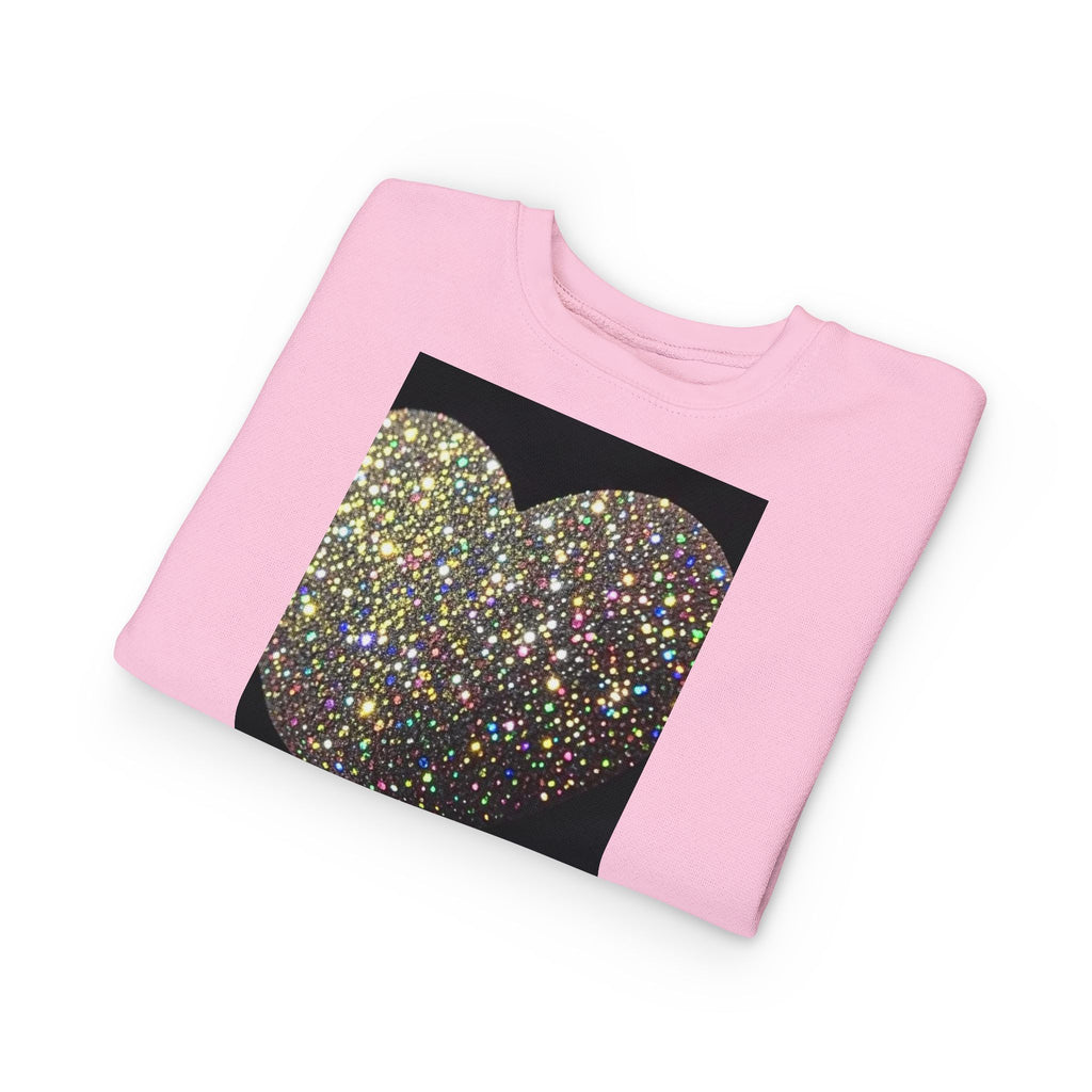 Glitter Heart Toddler Sweatshirt — Sparkly Sequin Heart Pullover for Kids