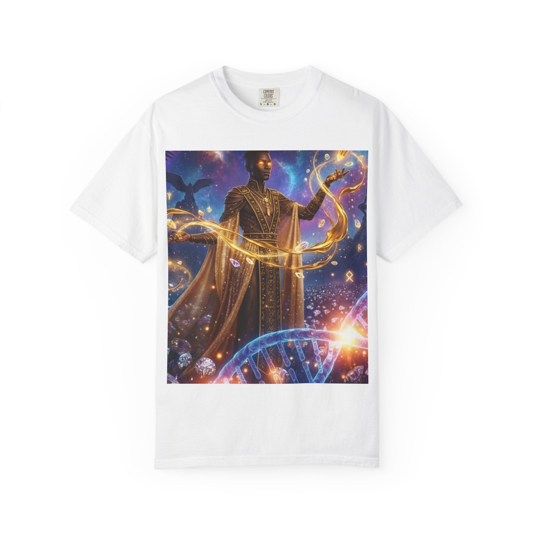 Cosmic Sorcerer T-Shirt — Celestial Magic Art Tee