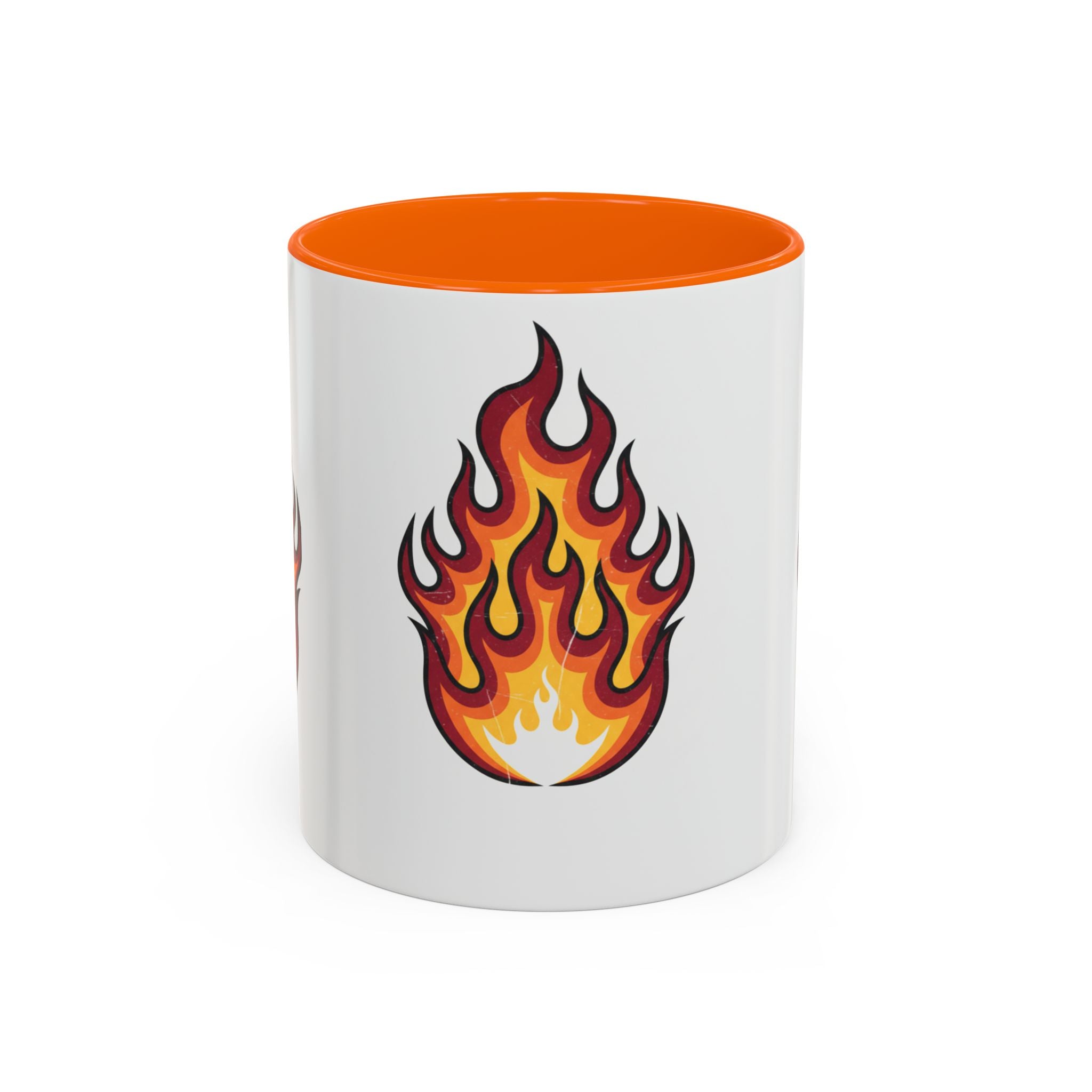 Flame Graphic Coffee Mug - Bold Accent Fire Design (11/15oz)