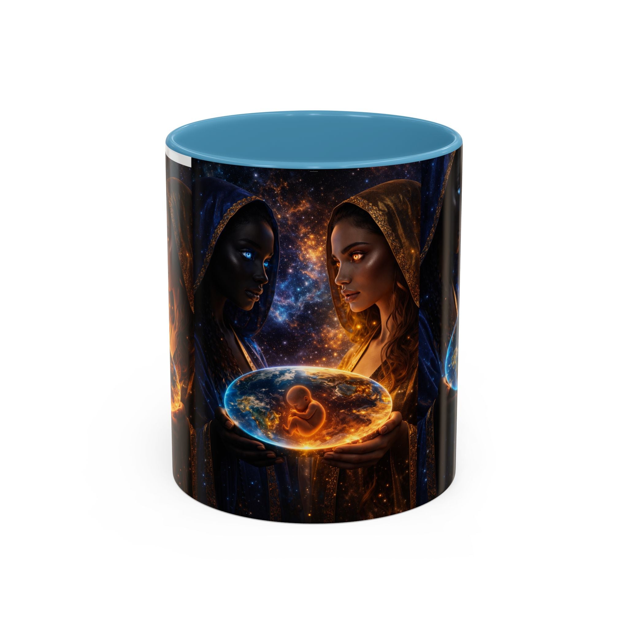 Mystic Sisters Coffee Mug — Cosmic Duality Art 11/15oz Accent Mug