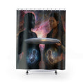 Shower Curtain — Cosmic Maternity Art: Expecting Souls Galaxy Bathroom Decor