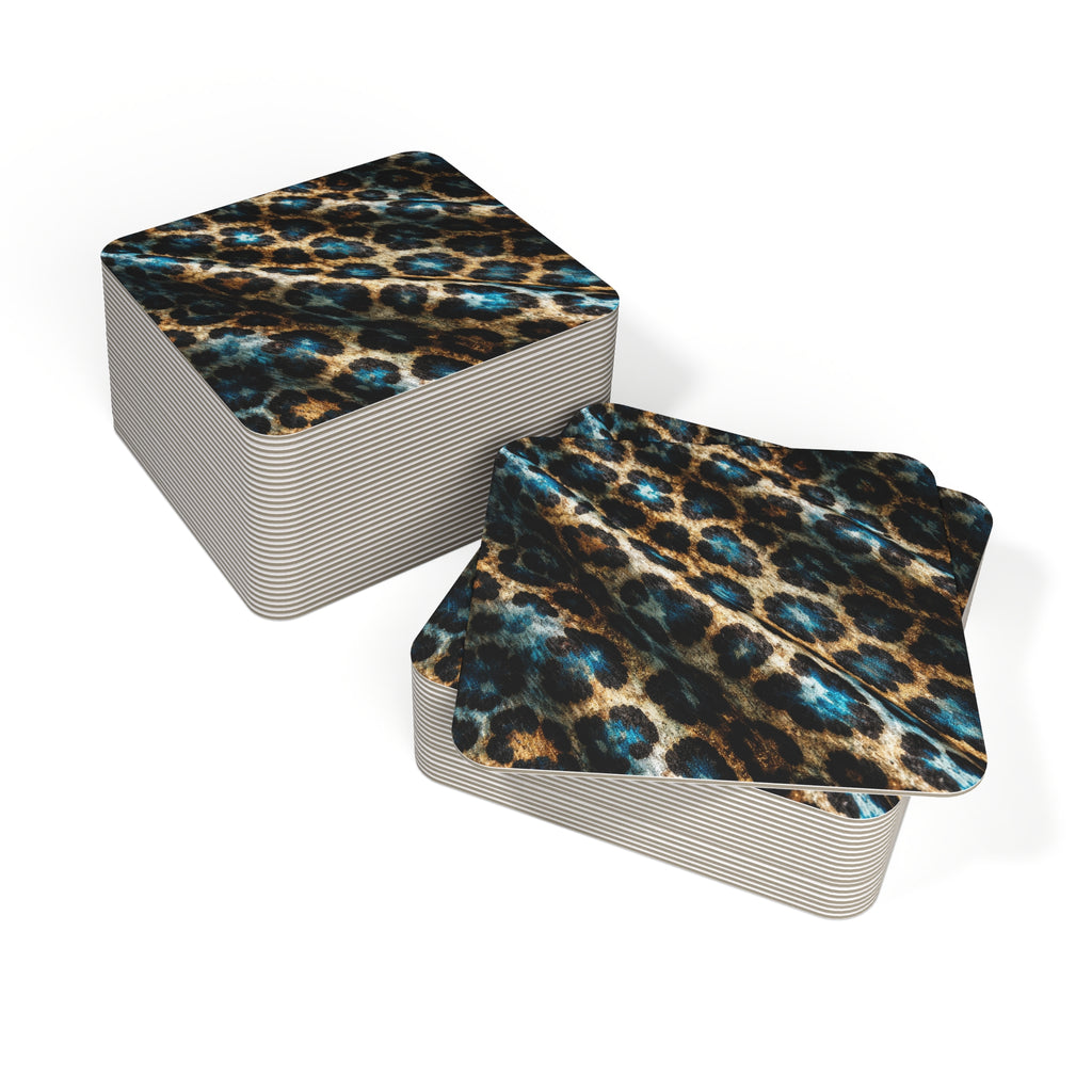 Leopard Print Coasters — Set of 50/100 Stylish Animal Print Drink Coasters