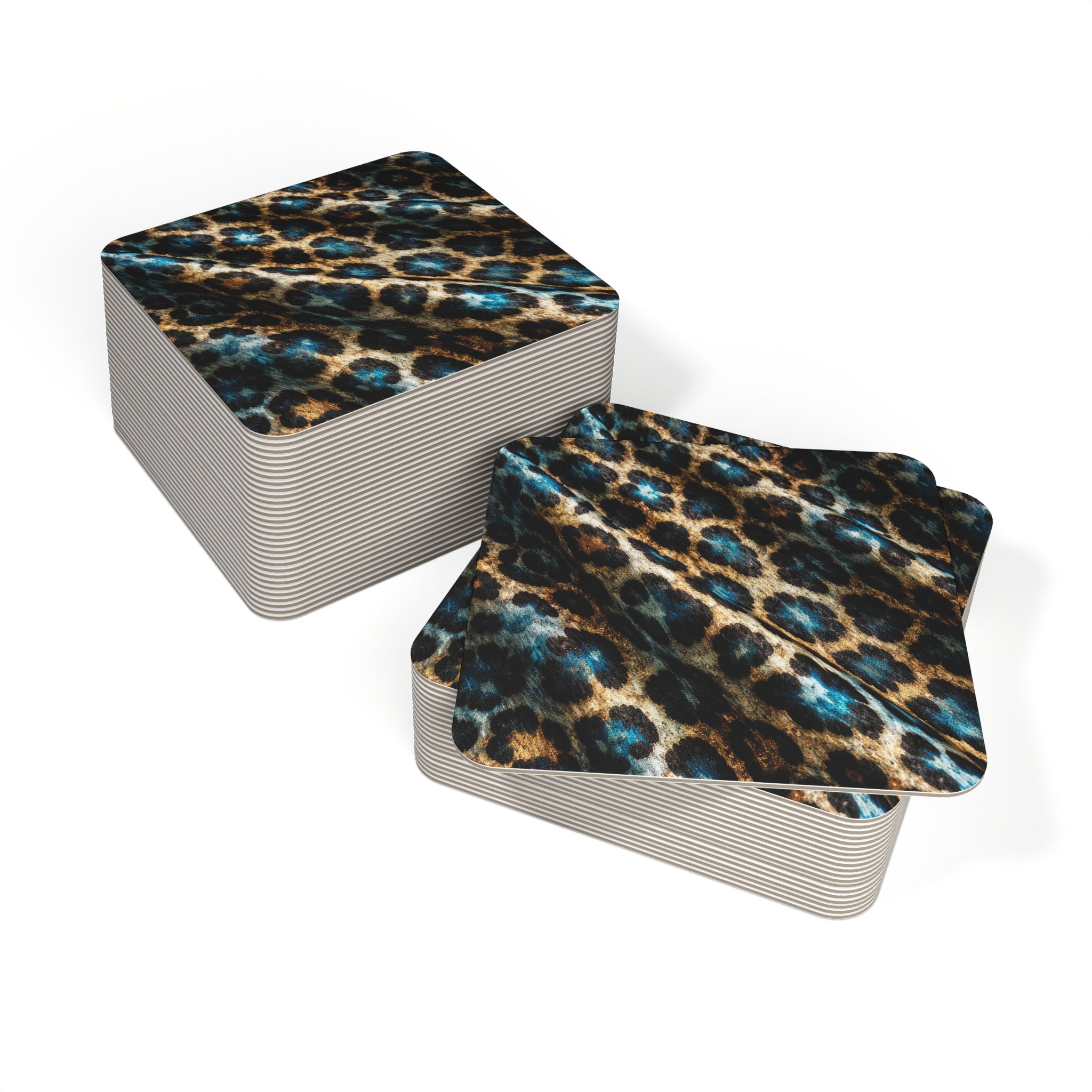Leopard Print Coasters — Set of 50/100 Stylish Animal Print Drink Coasters