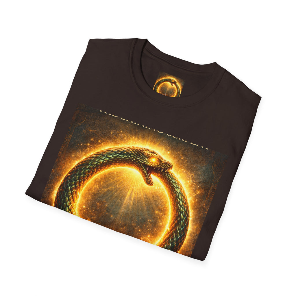 Ouroboros Flame T-Shirt — Fiery Snake Circle Graphic Tee