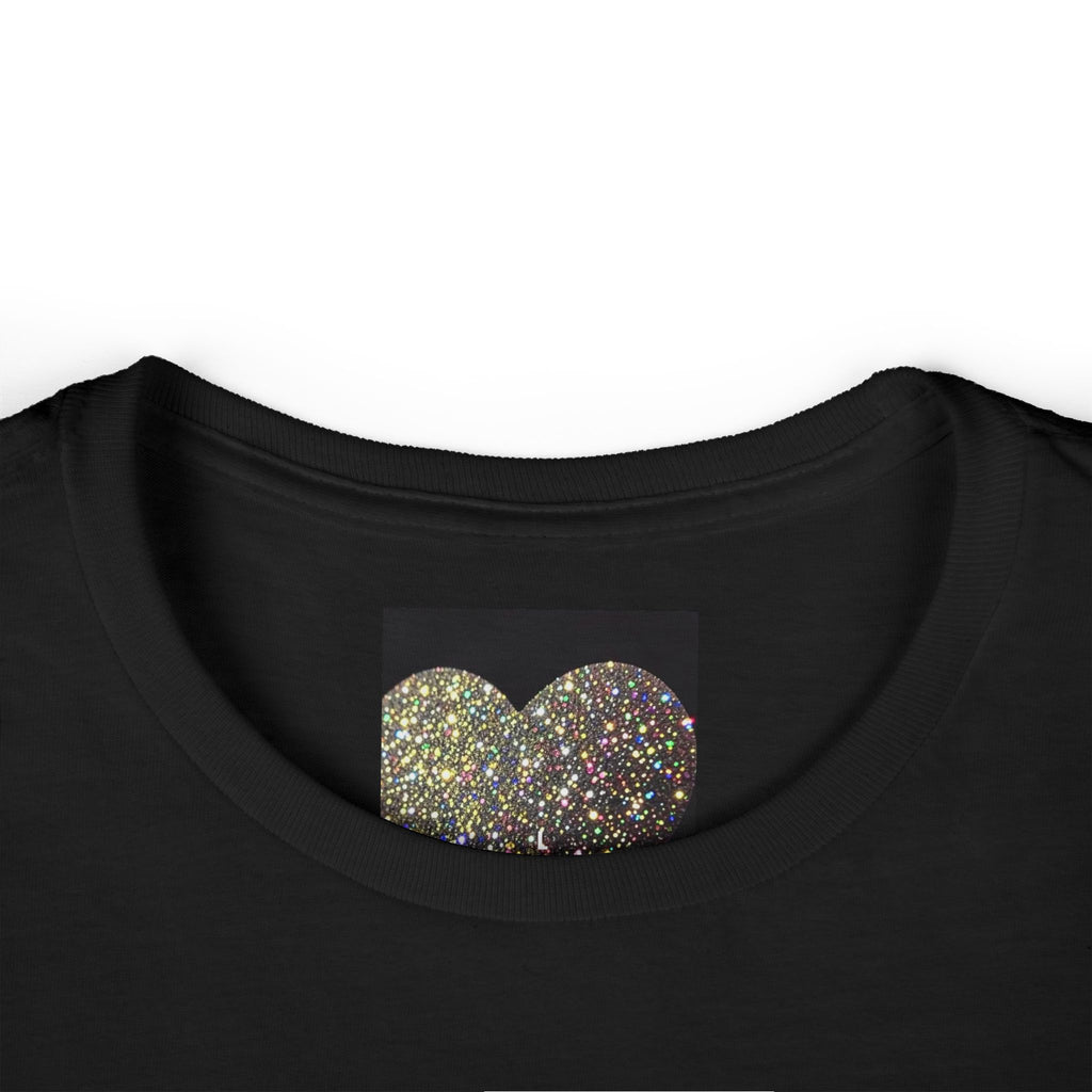 Glitter Heart Tee — Sparkling Sequin Heart Graphic Women's T-Shirt