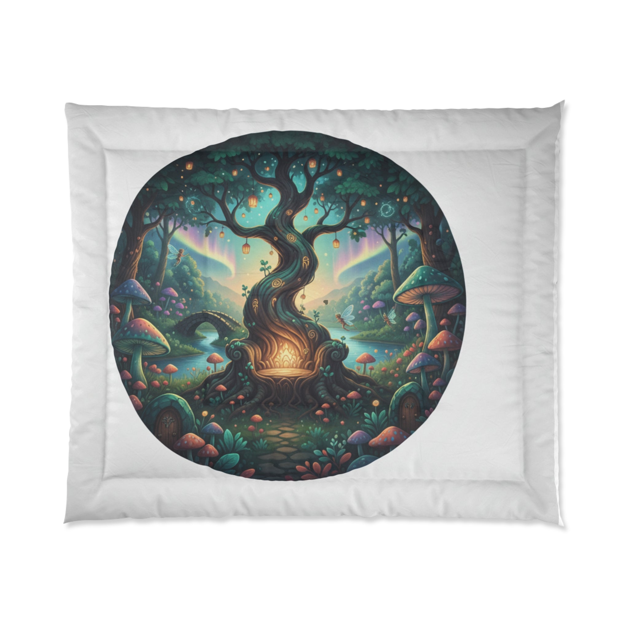 Magical Tree of Life Comforter — Fantasy Forest Bedding for Cozy Bedrooms
