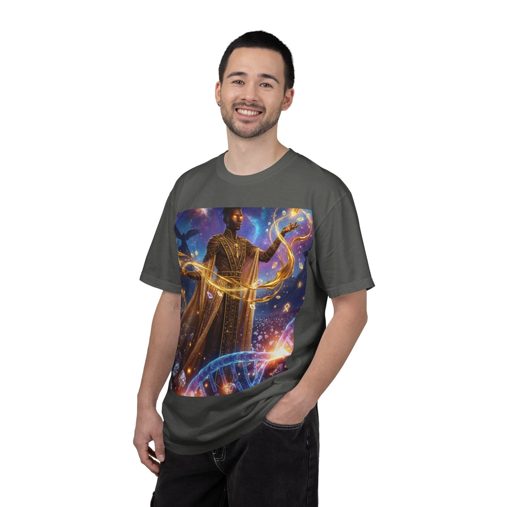 Cosmic Sorcerer T-Shirt — Celestial Magic Art Tee