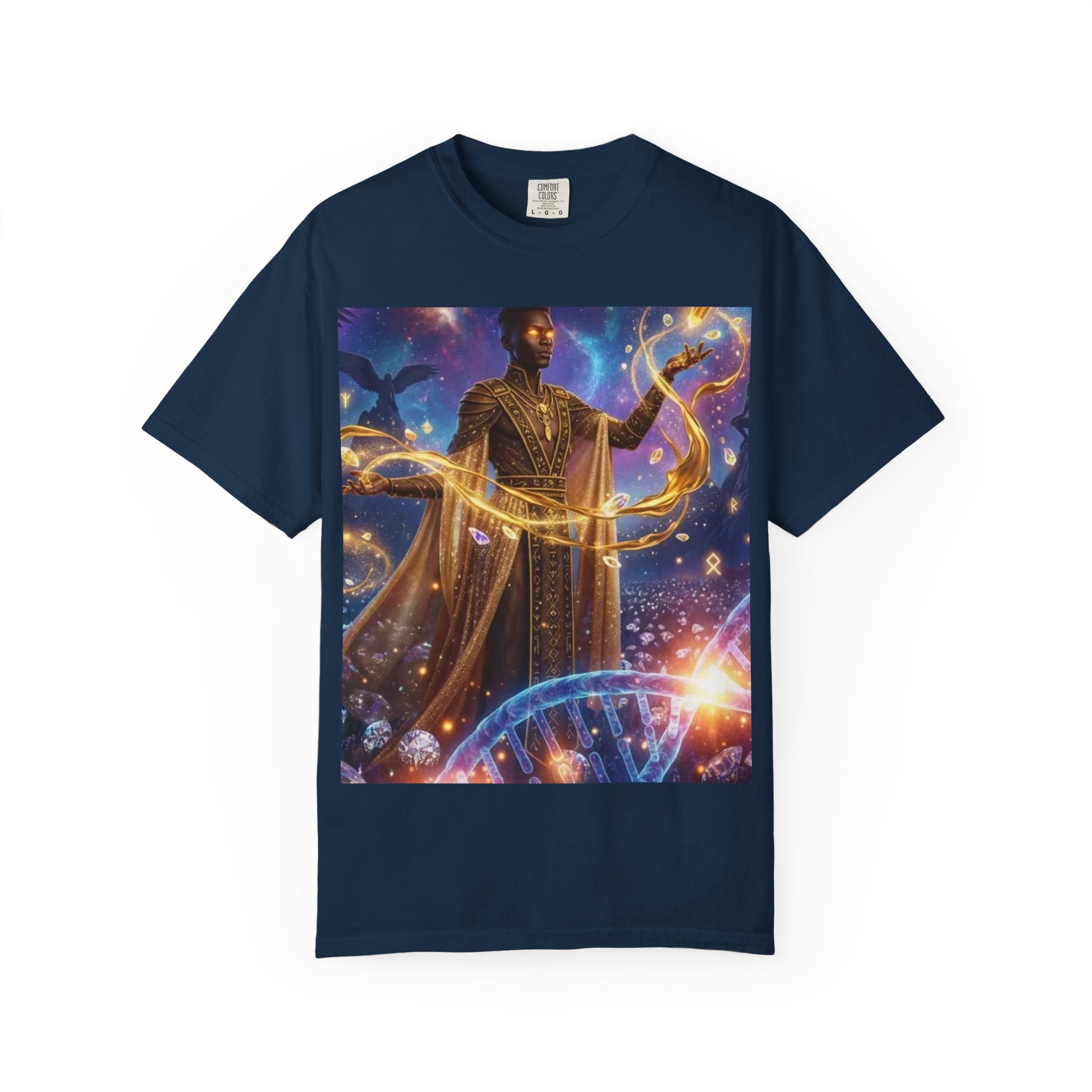 Cosmic Sorcerer T-Shirt — Celestial Magic Art Tee