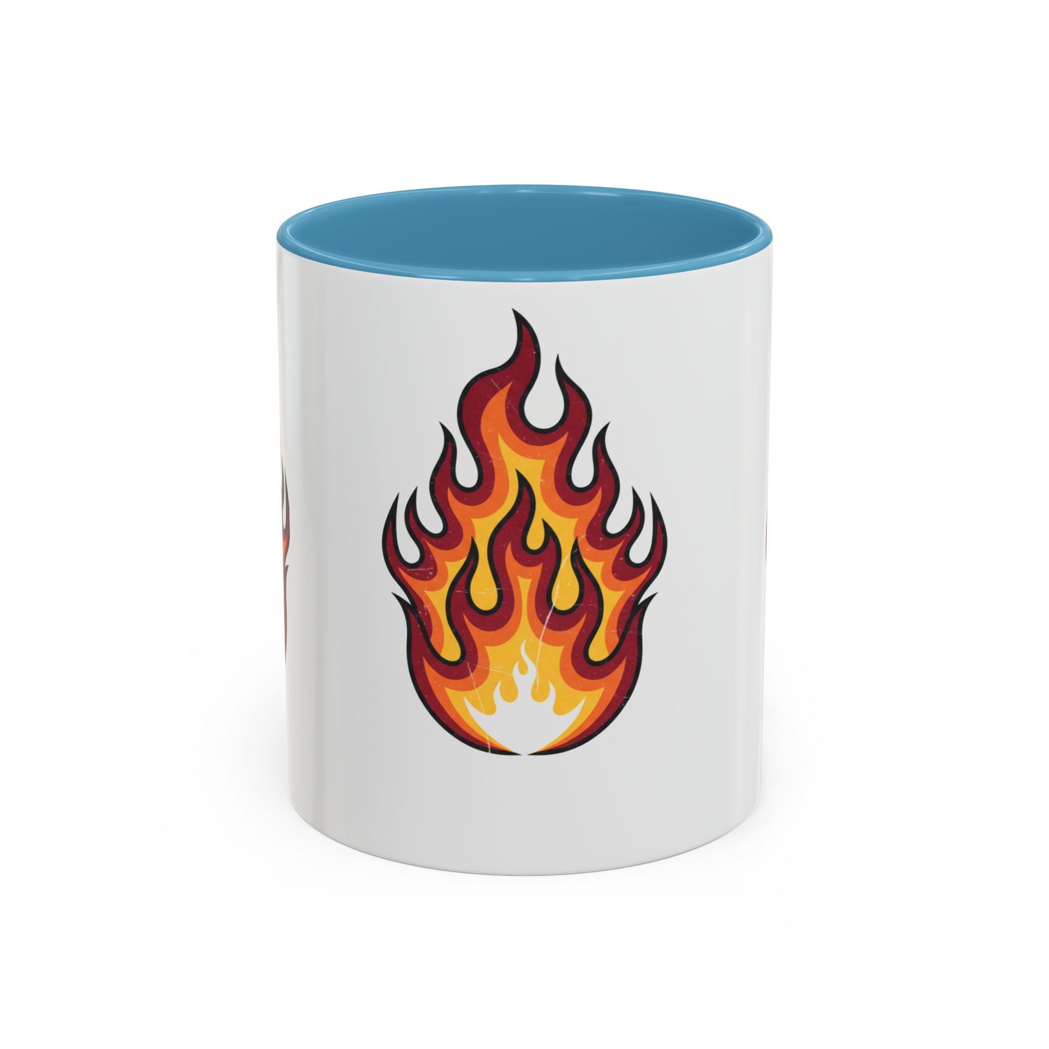 Flame Graphic Coffee Mug - Bold Accent Fire Design (11/15oz)