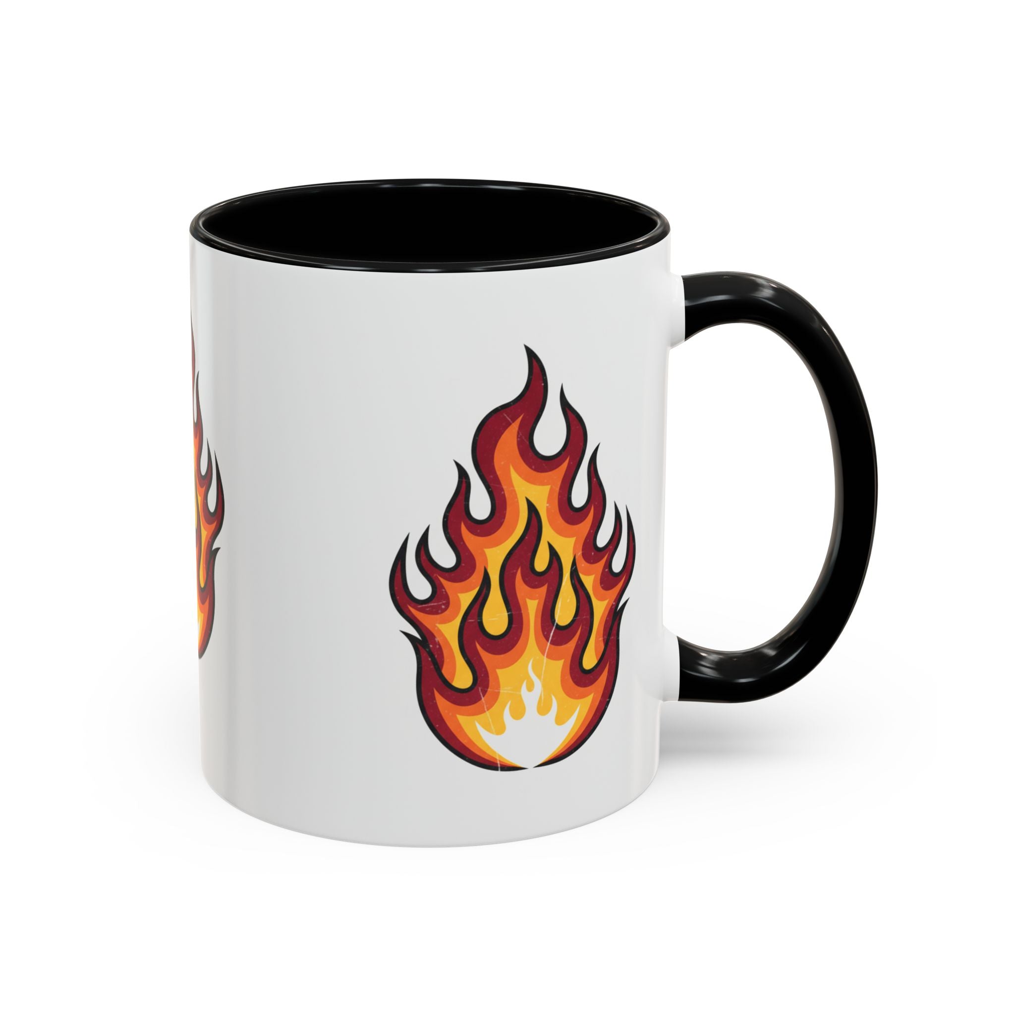 Flame Graphic Coffee Mug - Bold Accent Fire Design (11/15oz)