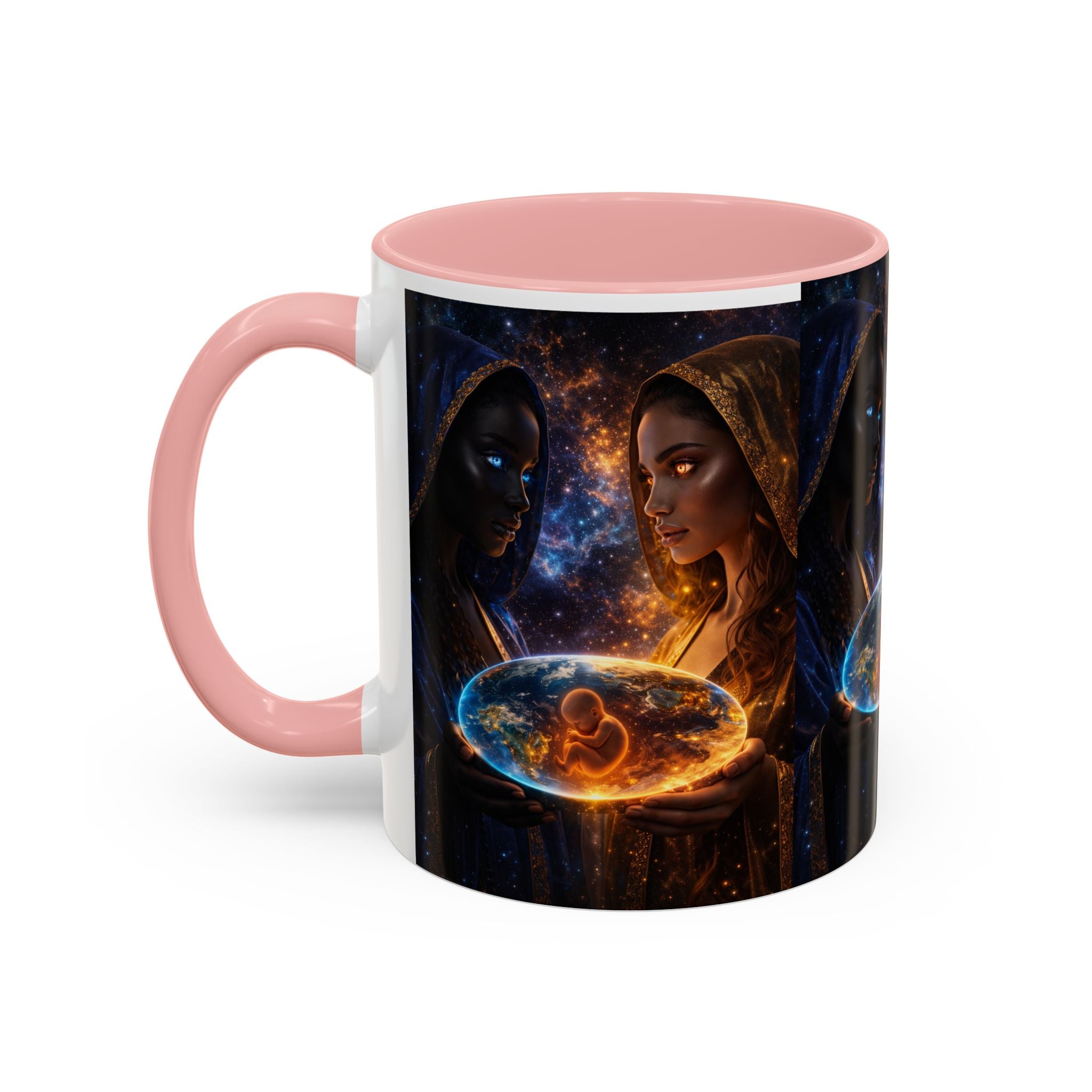 Mystic Sisters Coffee Mug — Cosmic Duality Art 11/15oz Accent Mug