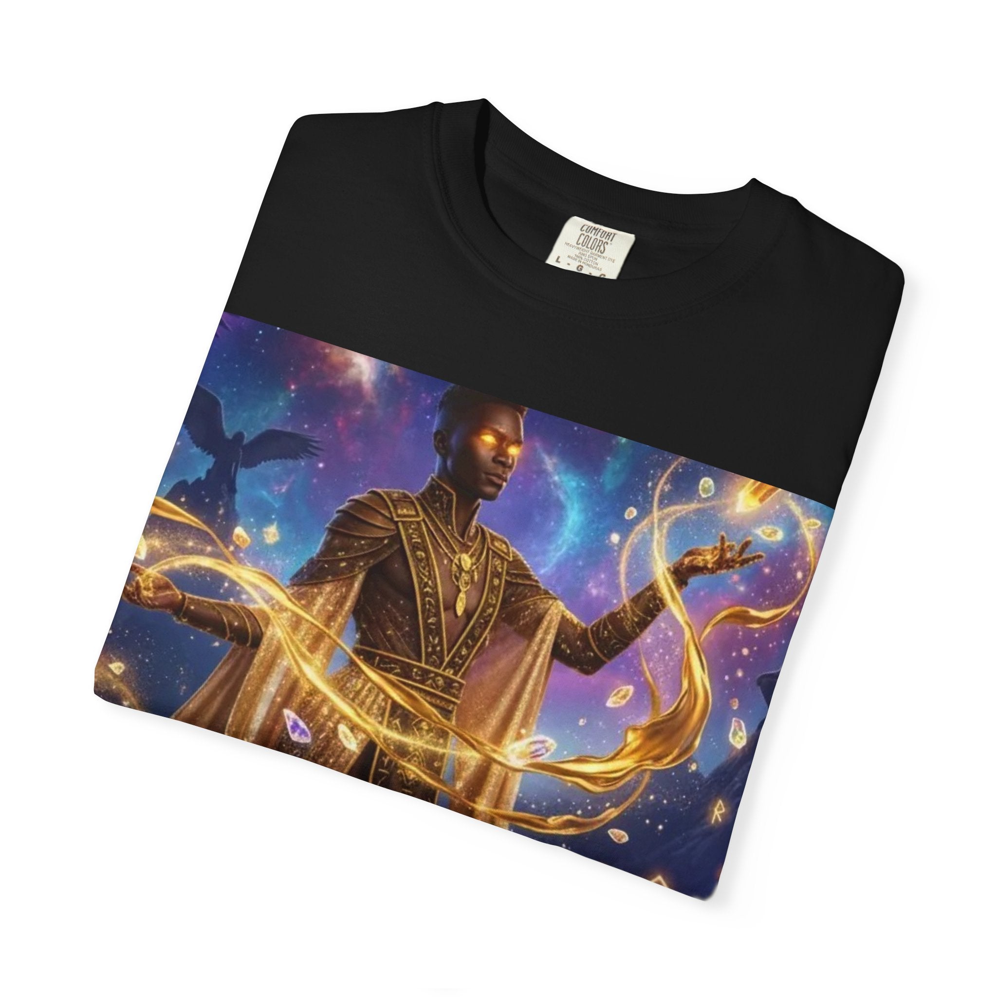 Cosmic Sorcerer T-Shirt — Celestial Magic Art Tee
