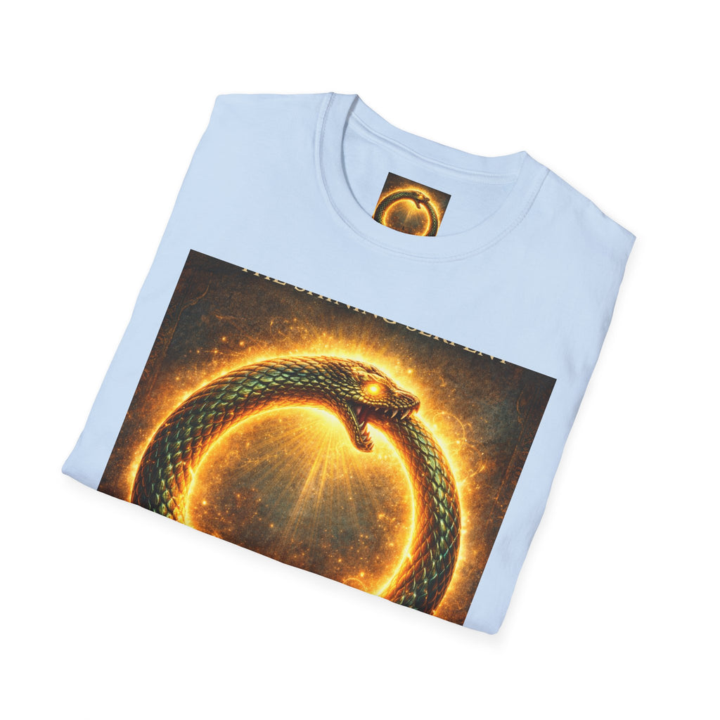 Ouroboros Flame T-Shirt — Fiery Snake Circle Graphic Tee