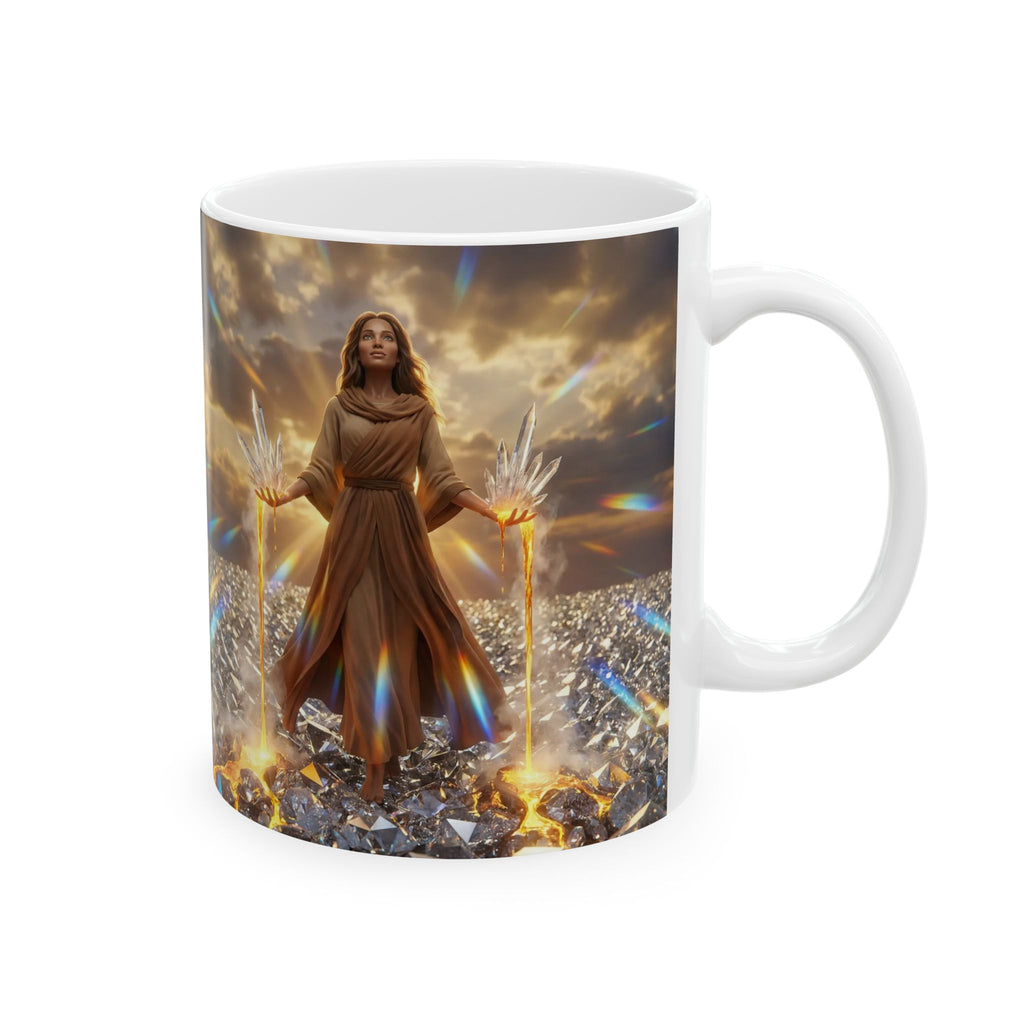 Inspirational Angel & Light Ceramic Mug — Spiritual Faith Coffee Cup (11oz, 15oz)