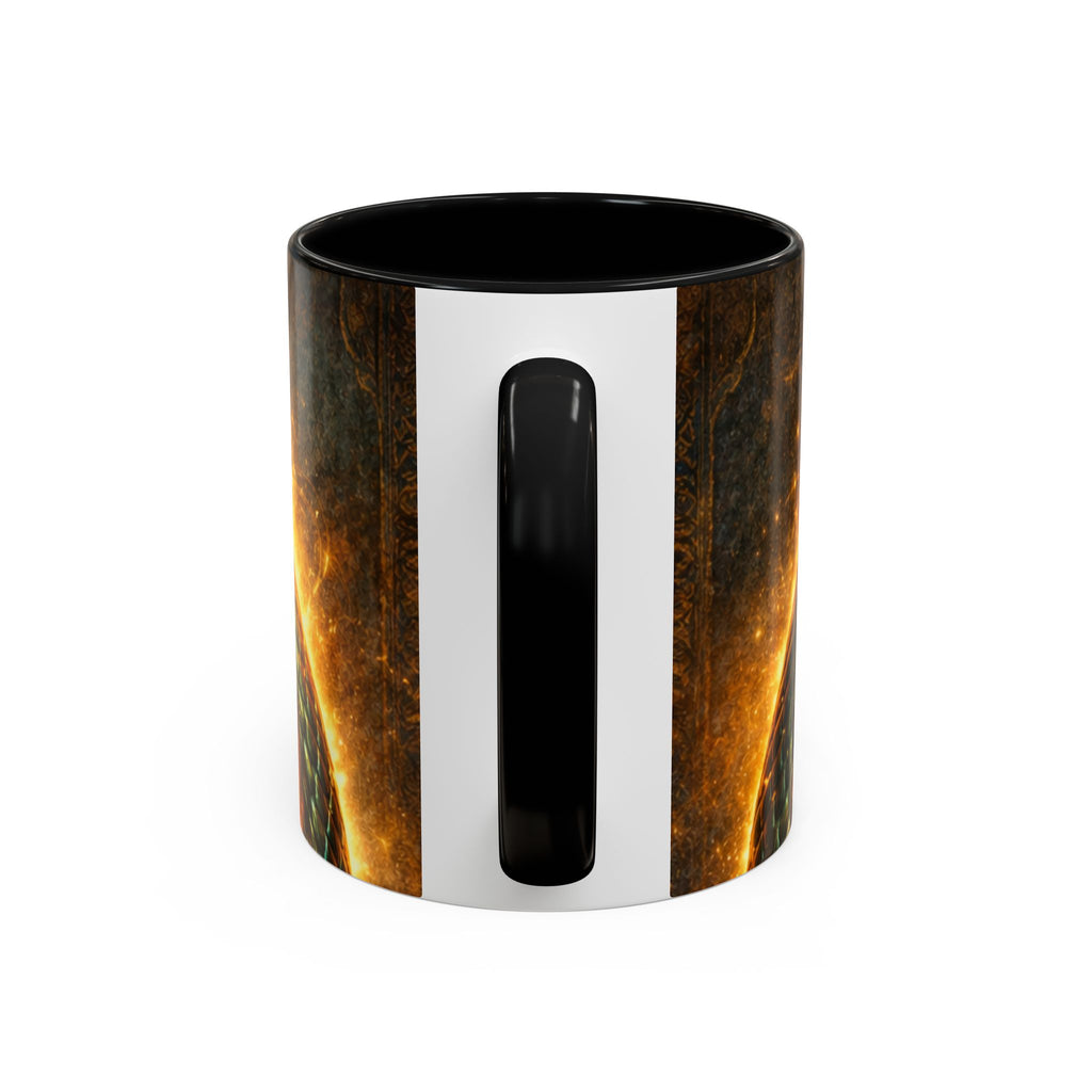 Ouroboros Serpent Accent Coffee Mug — Fiery Mythic Snake Design (11/15oz)