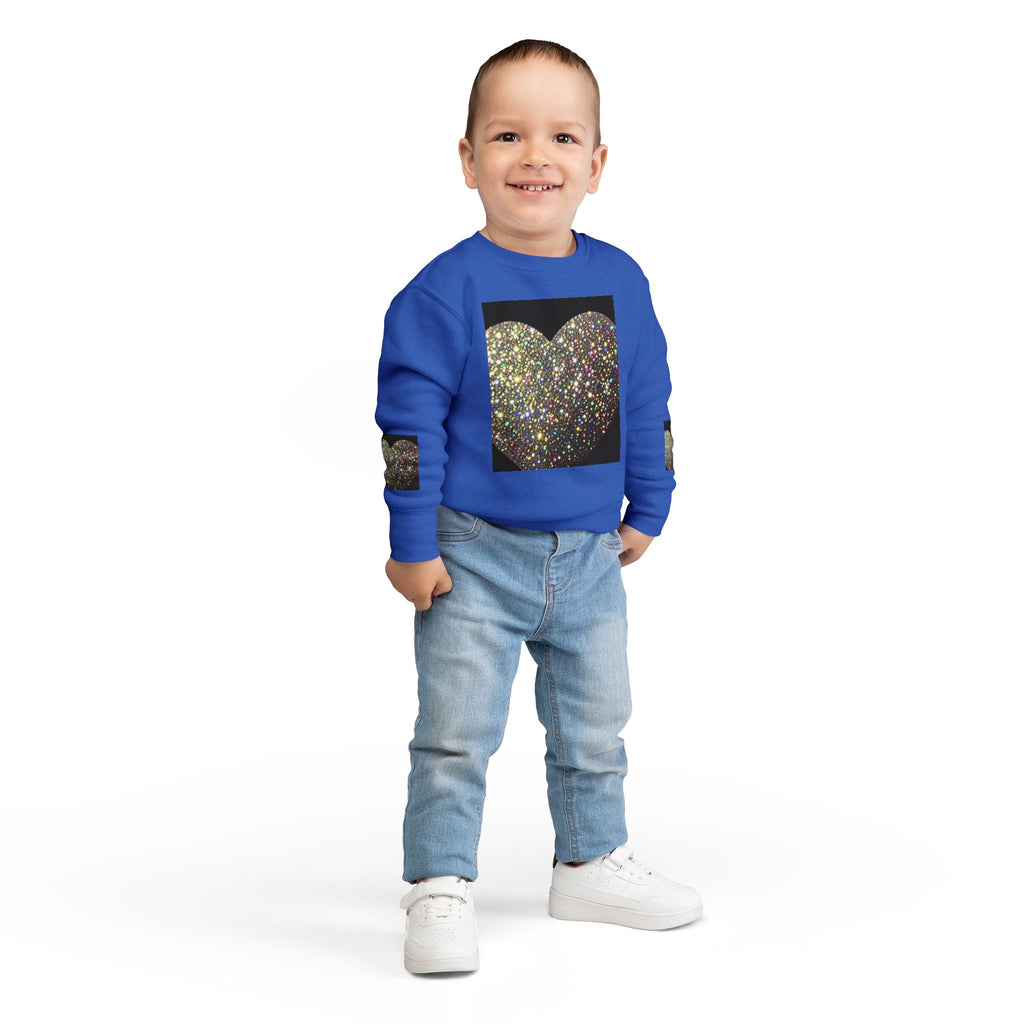 Glitter Heart Toddler Sweatshirt — Sparkly Sequin Heart Pullover for Kids