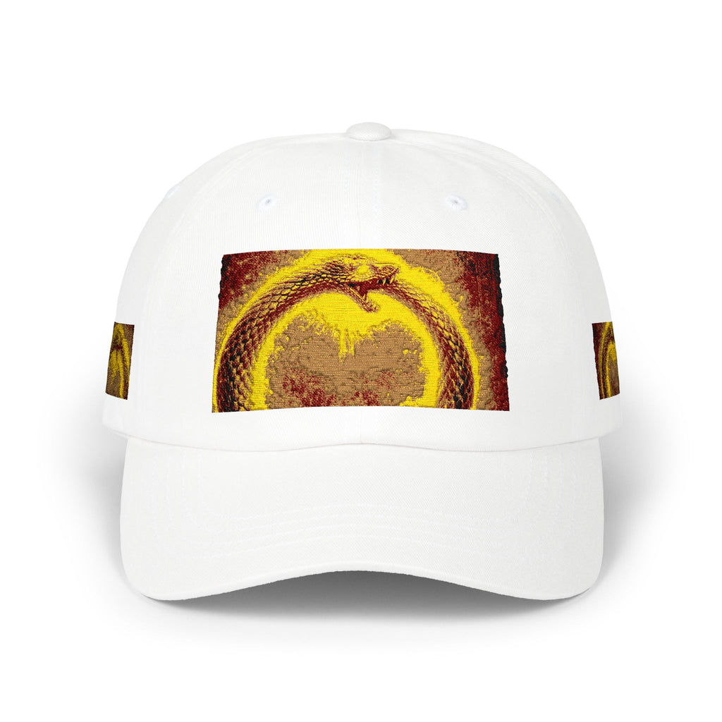 Dad Cap — Golden Heart Pixel Art Embroidered Baseball Hat