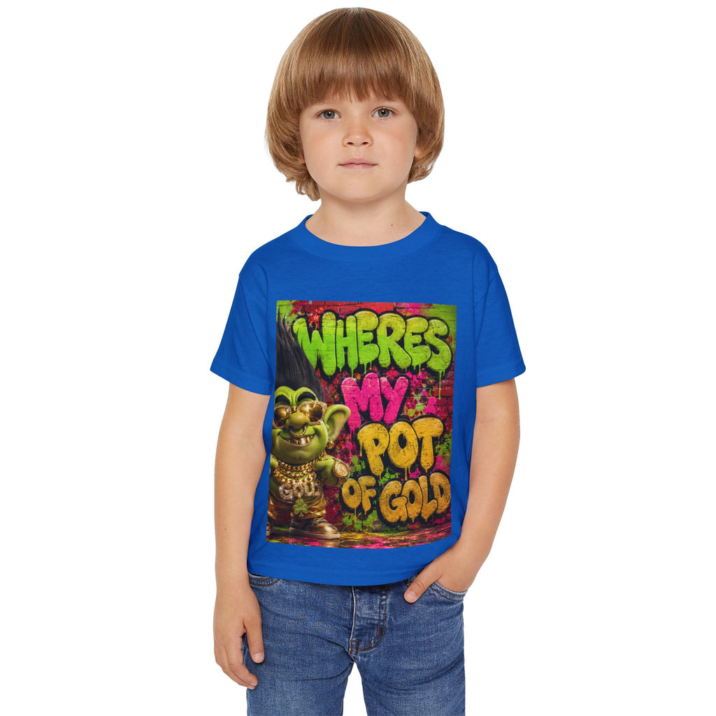 Toddler T-Shirt — "Where's My Pot of Gold" St. Patrick’s Day Troll Tee
