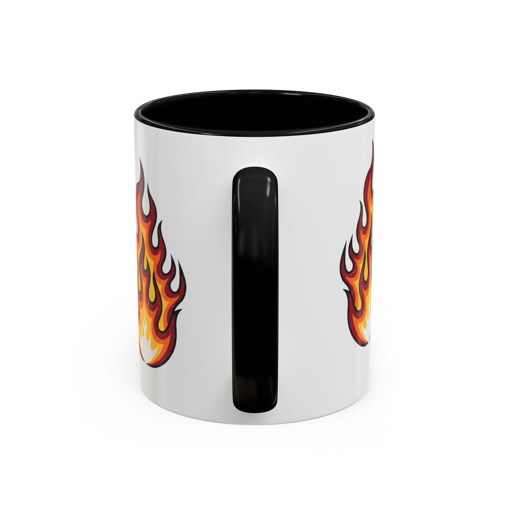 Flame Graphic Coffee Mug - Bold Accent Fire Design (11/15oz)