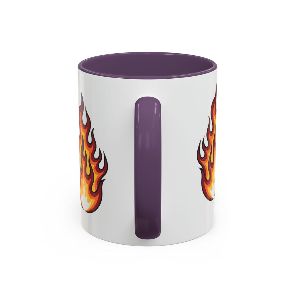 Flame Graphic Coffee Mug - Bold Accent Fire Design (11/15oz)