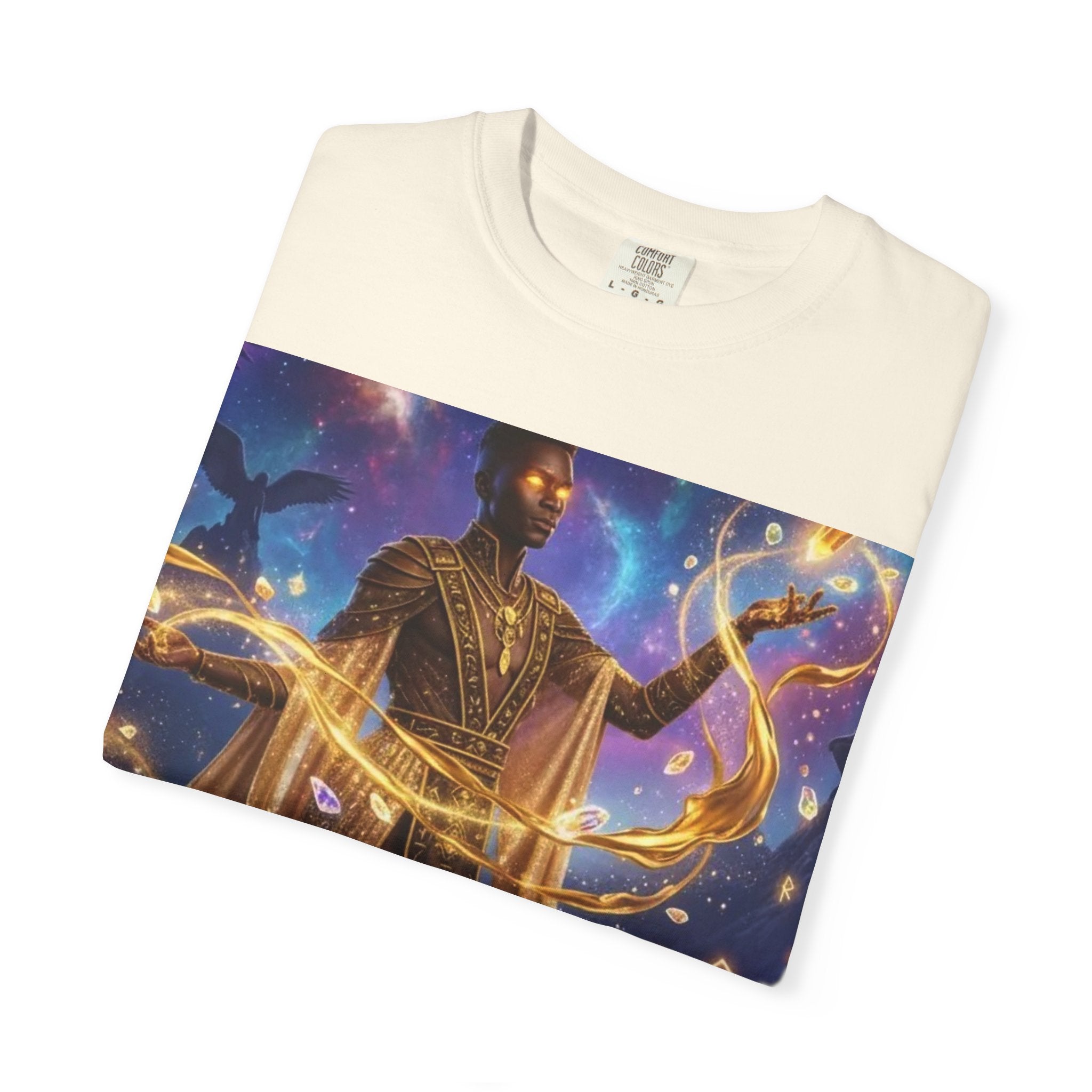 Cosmic Sorcerer T-Shirt — Celestial Magic Art Tee
