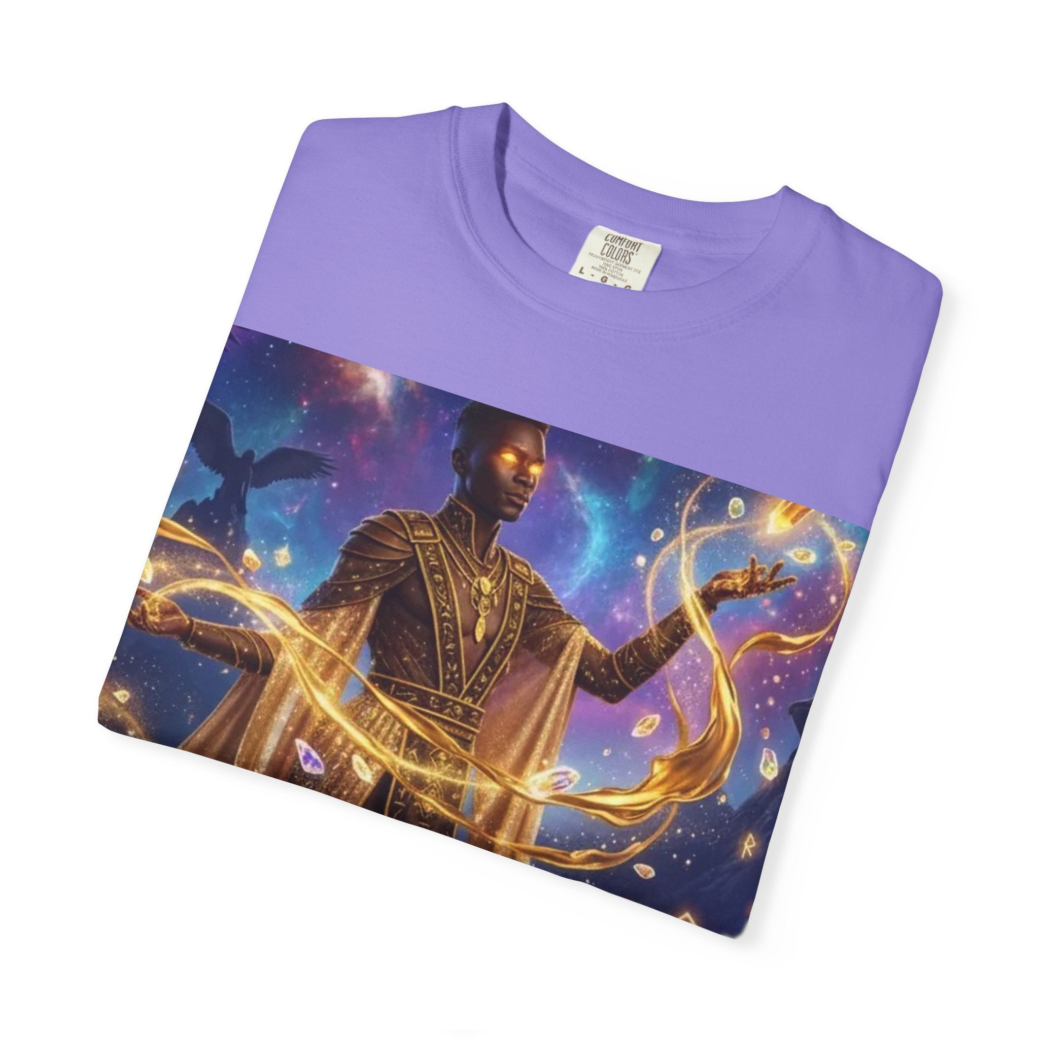 Cosmic Sorcerer T-Shirt — Celestial Magic Art Tee