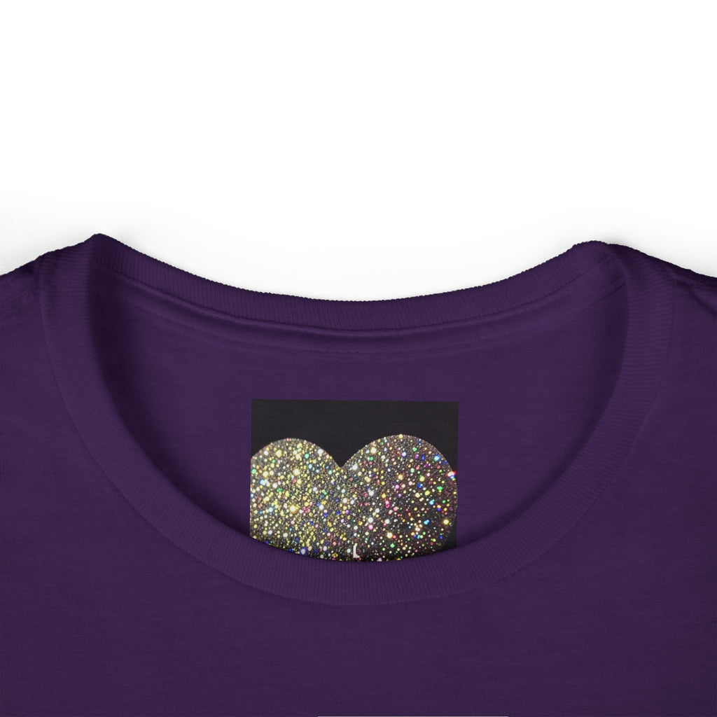 Glitter Heart Tee — Sparkling Sequin Heart Graphic Women's T-Shirt