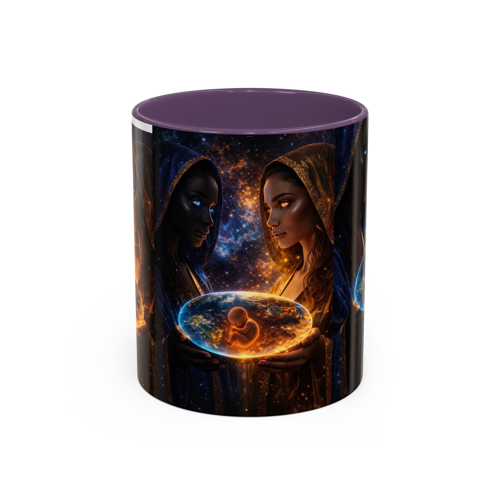 Mystic Sisters Coffee Mug — Cosmic Duality Art 11/15oz Accent Mug