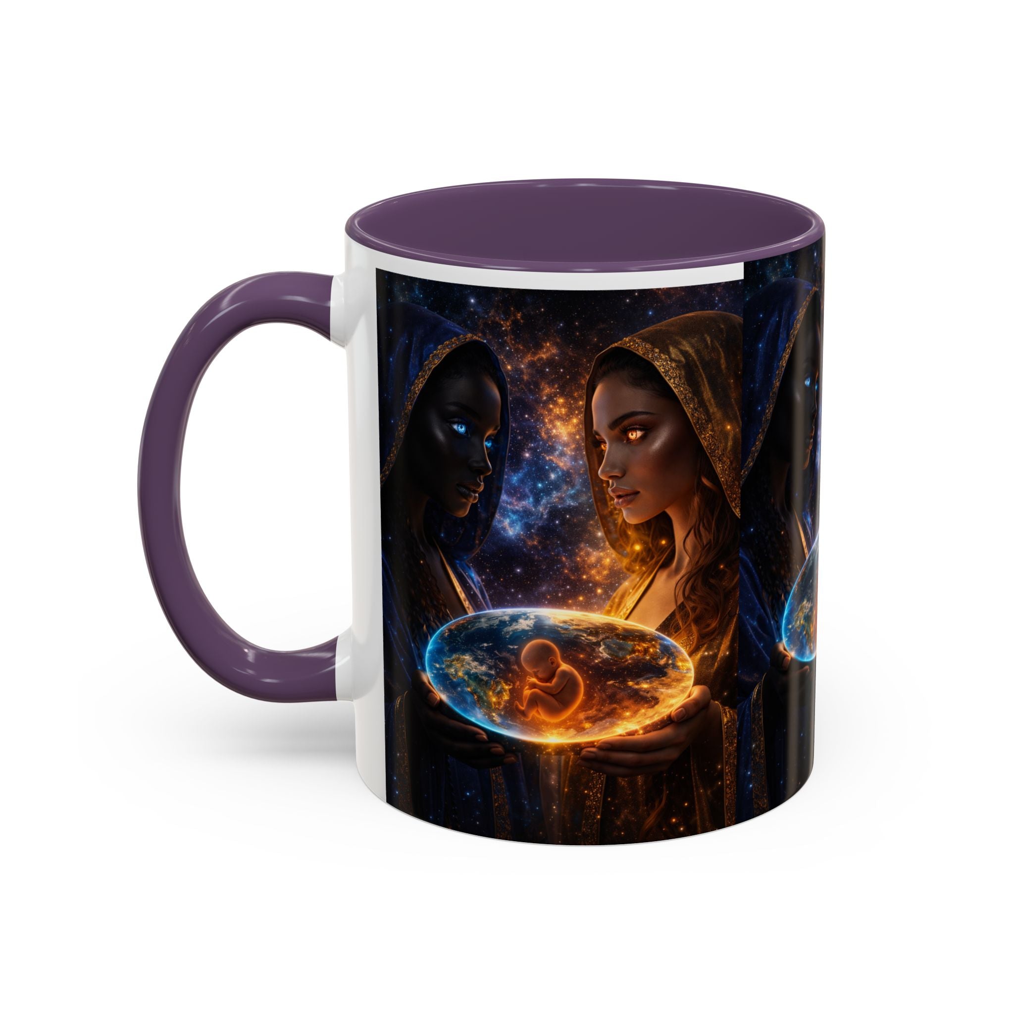 Mystic Sisters Coffee Mug — Cosmic Duality Art 11/15oz Accent Mug