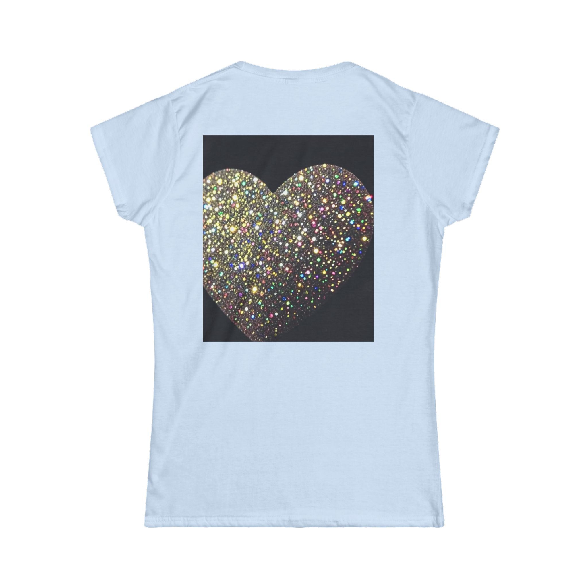 Glitter Heart Tee — Sparkling Sequin Heart Graphic Women's T-Shirt
