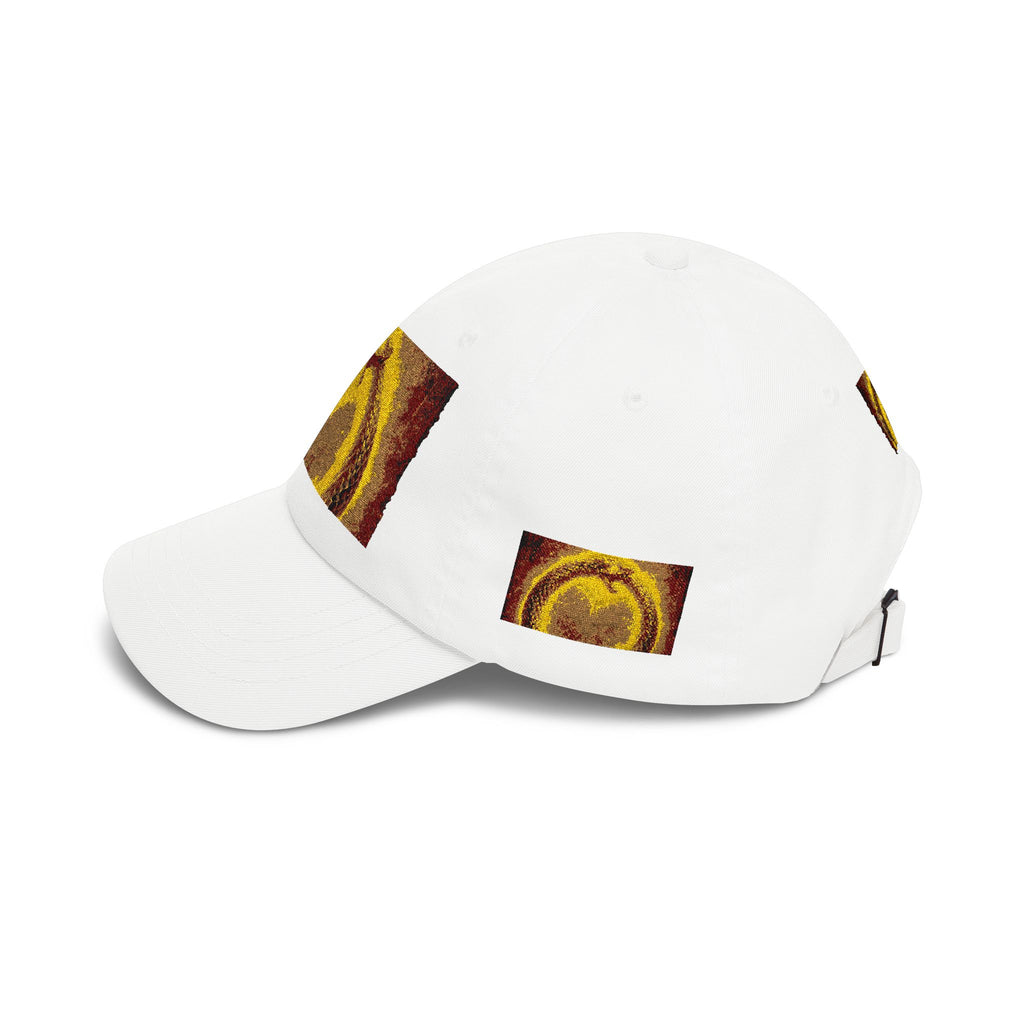 Dad Cap — Golden Heart Pixel Art Embroidered Baseball Hat