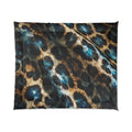 Leopard Print Comforter — Blue & Brown Luxe Animal Print Bedding