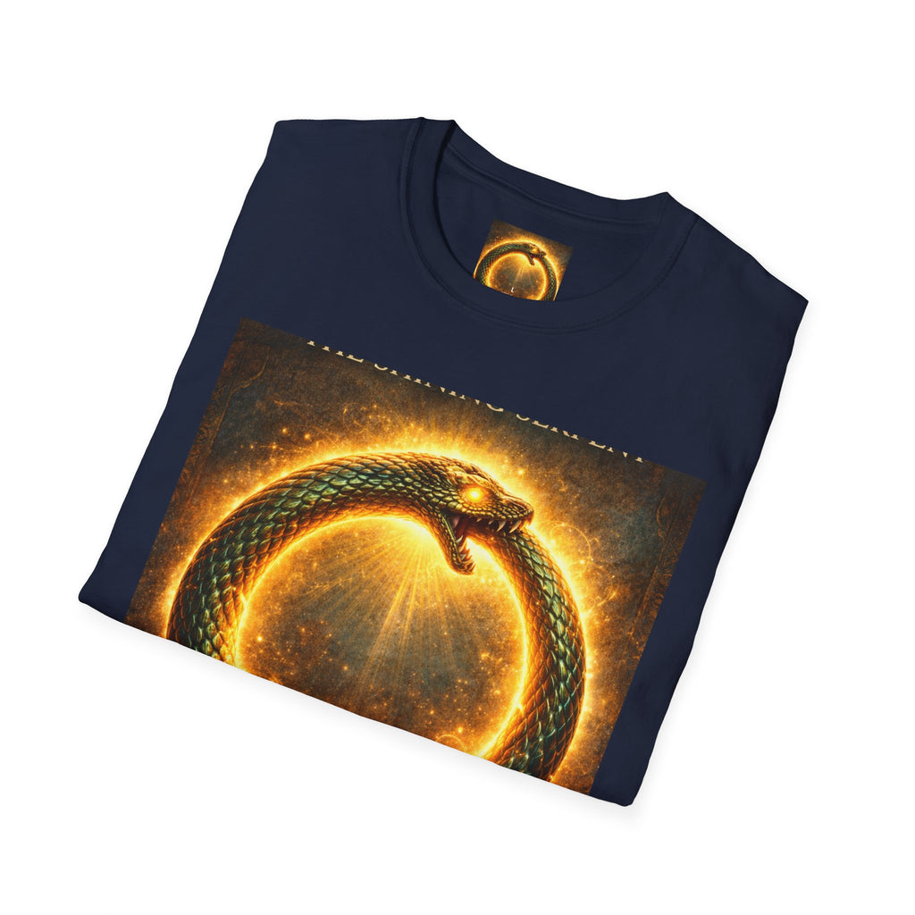 Ouroboros Flame T-Shirt — Fiery Snake Circle Graphic Tee