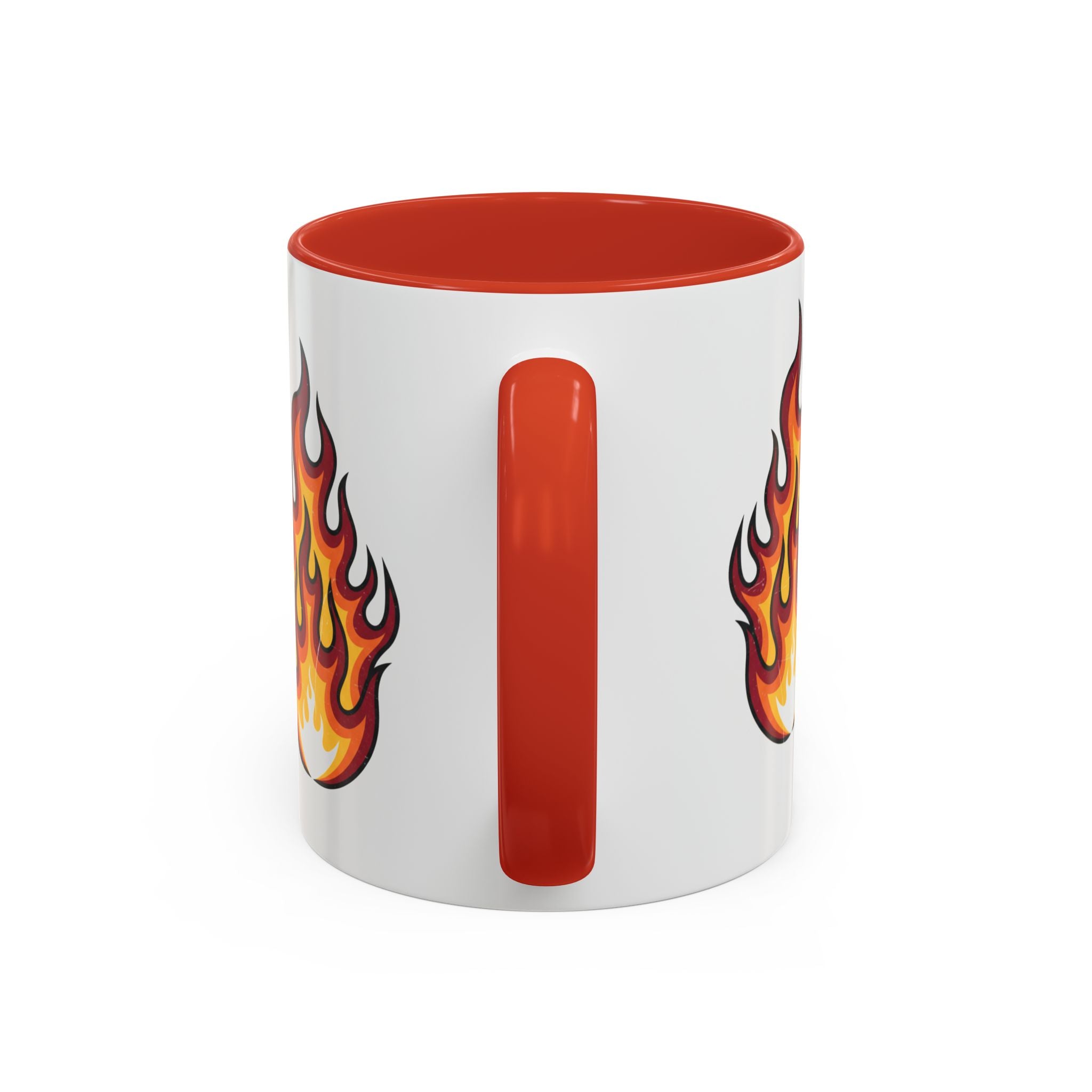 Flame Graphic Coffee Mug - Bold Accent Fire Design (11/15oz)