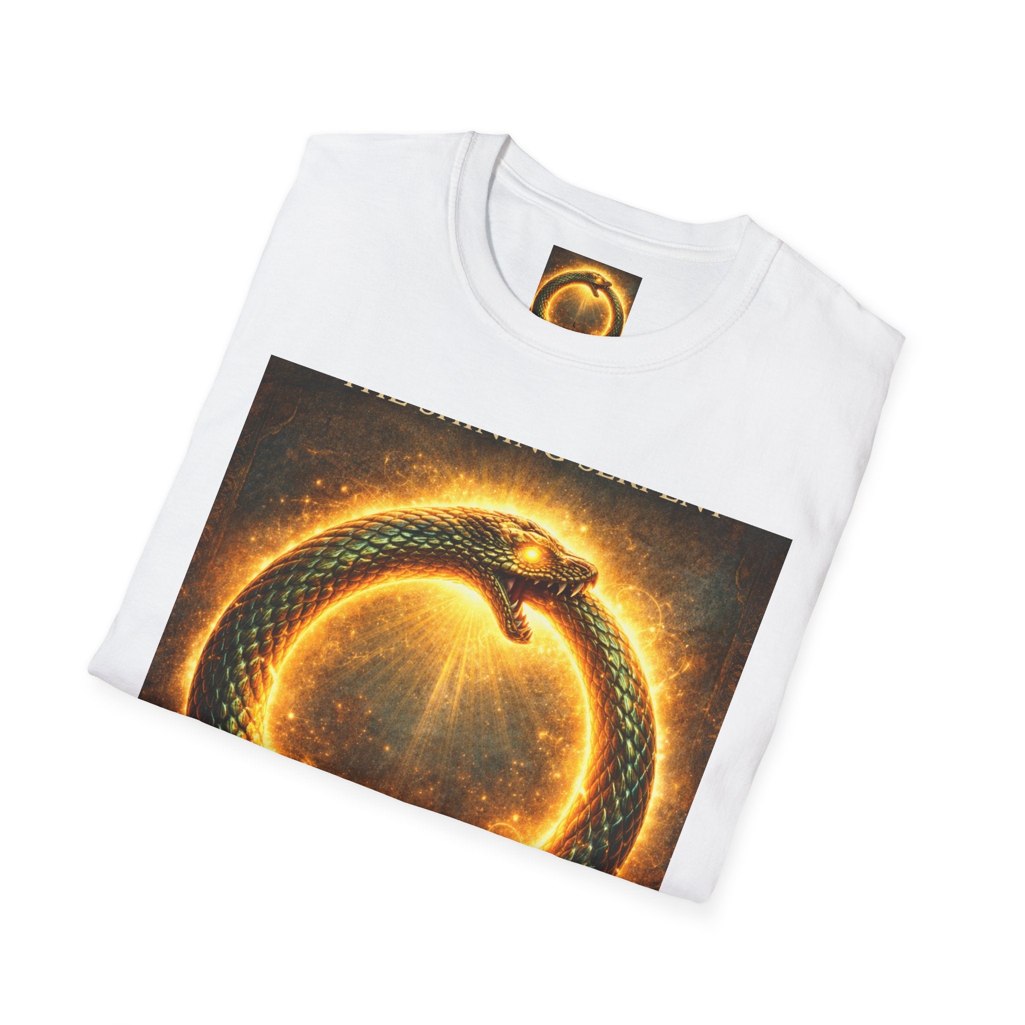 Ouroboros Flame T-Shirt — Fiery Snake Circle Graphic Tee