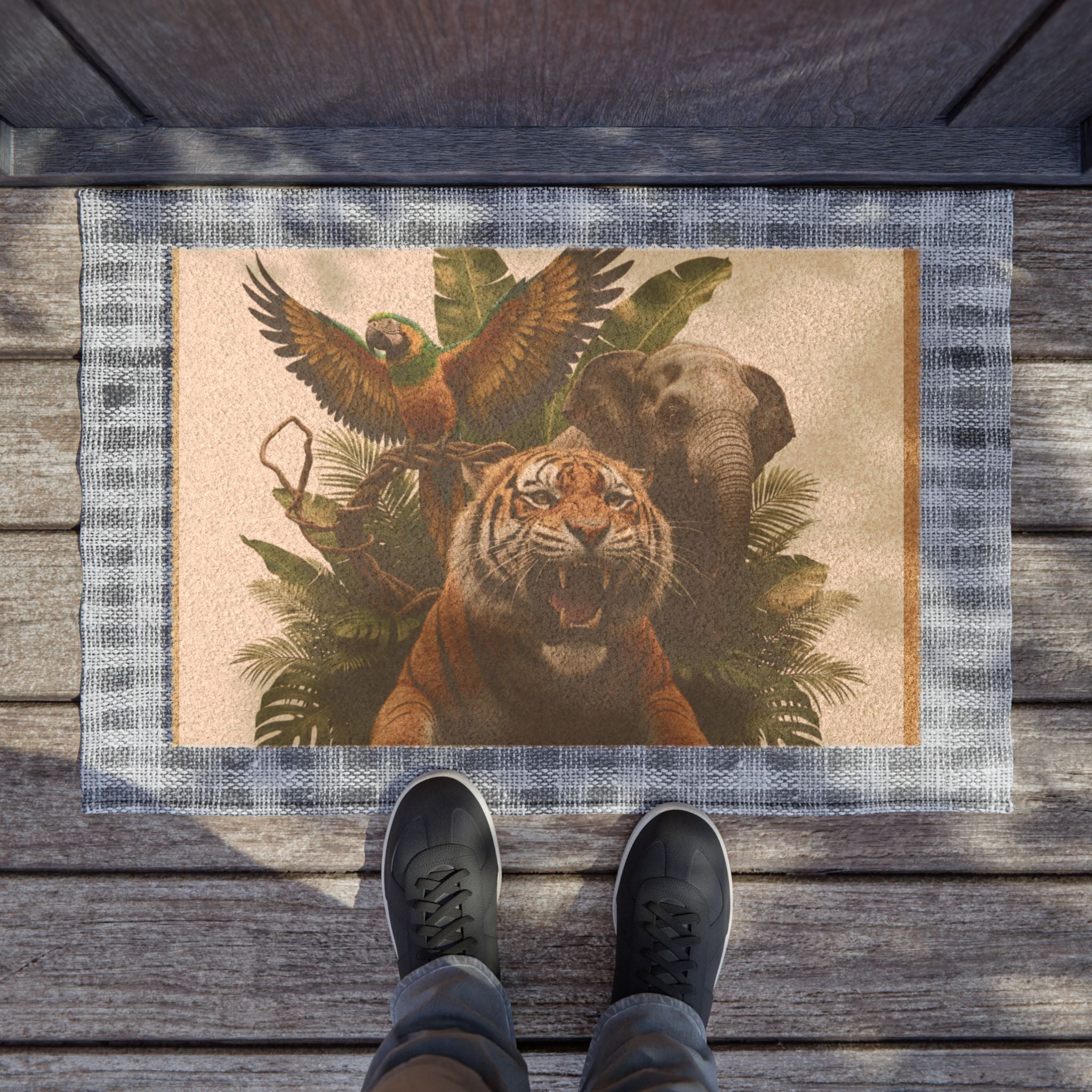 Jungle Safari Animal Trio Doormat
