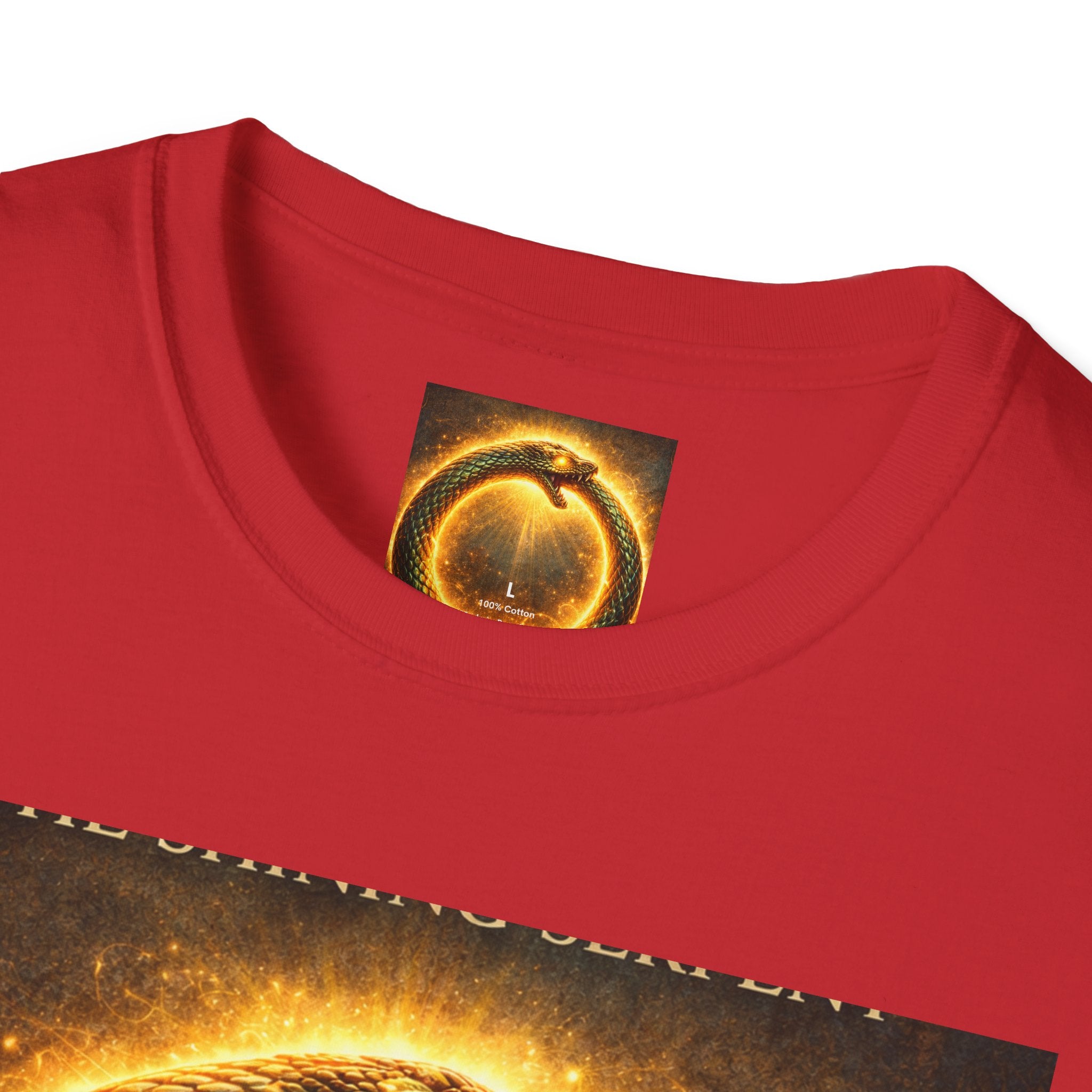 Ouroboros Flame T-Shirt — Fiery Snake Circle Graphic Tee