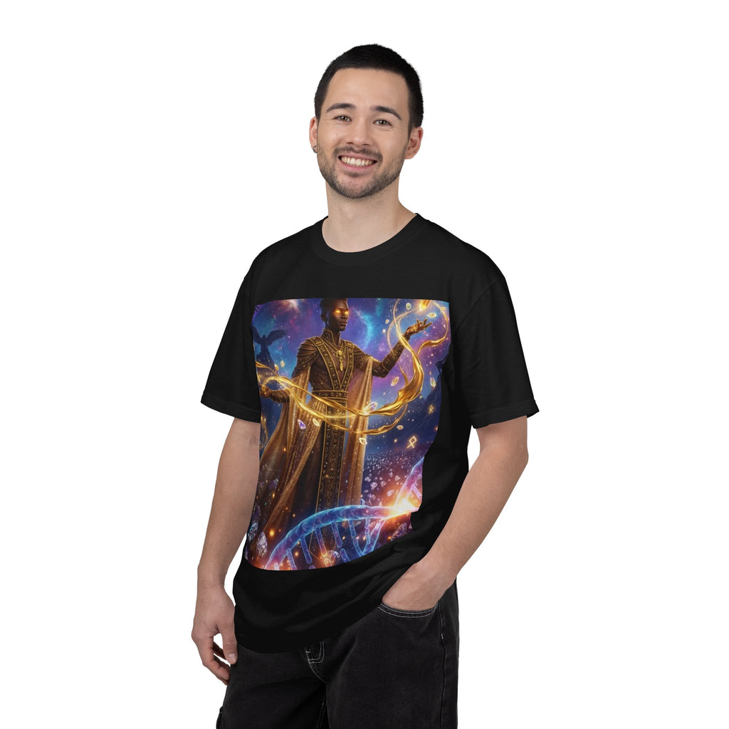 Cosmic Sorcerer T-Shirt — Celestial Magic Art Tee