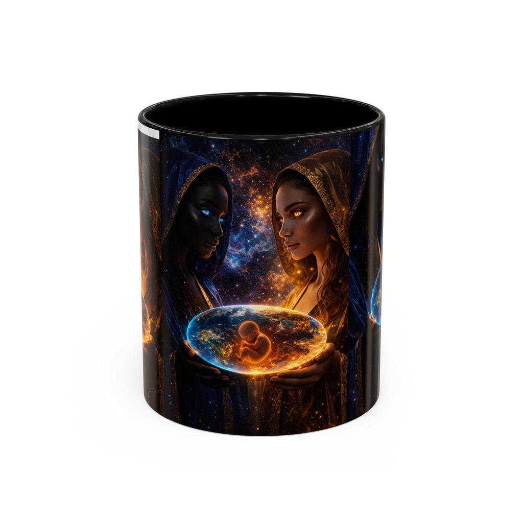 Mystic Sisters Coffee Mug — Cosmic Duality Art 11/15oz Accent Mug