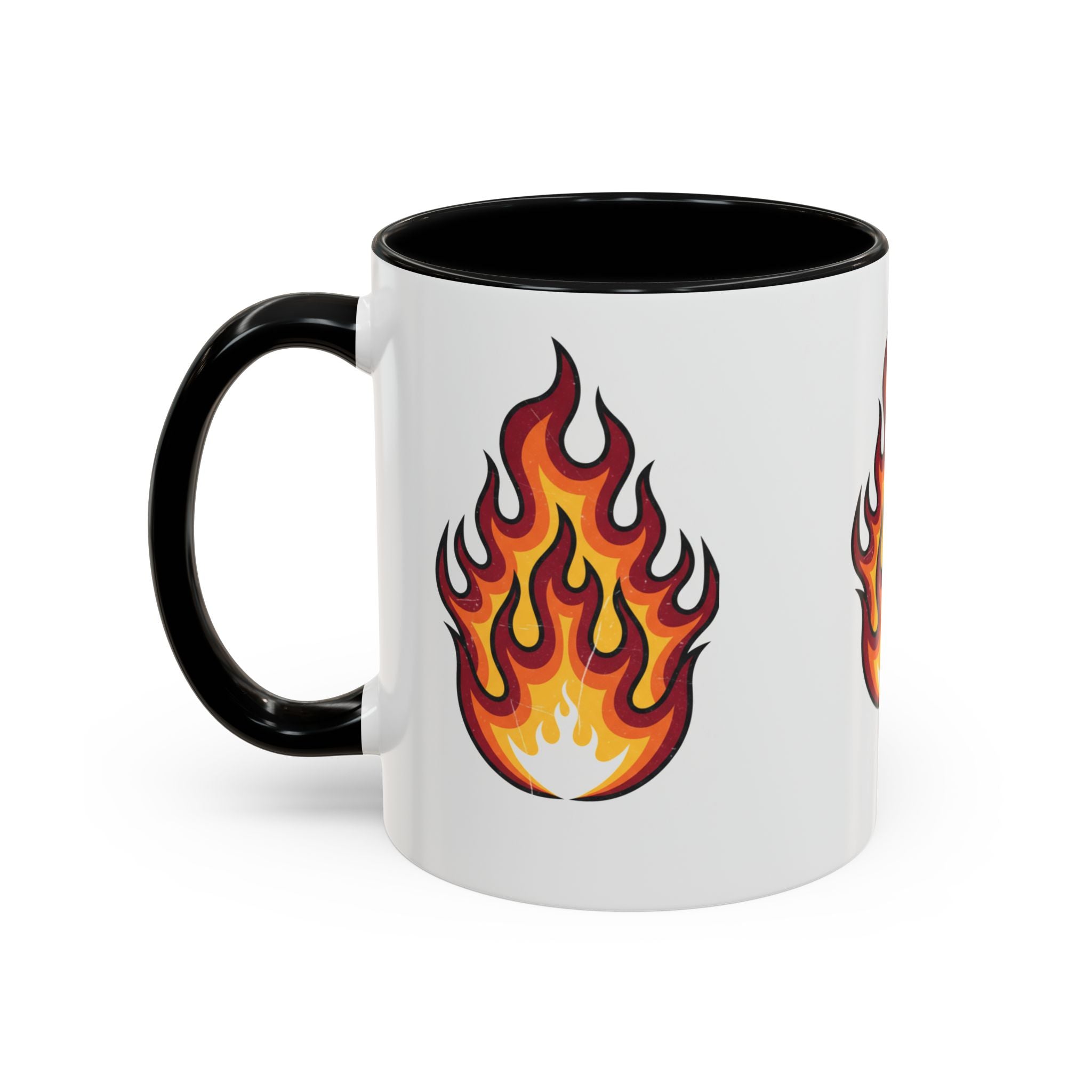 Flame Graphic Coffee Mug - Bold Accent Fire Design (11/15oz)