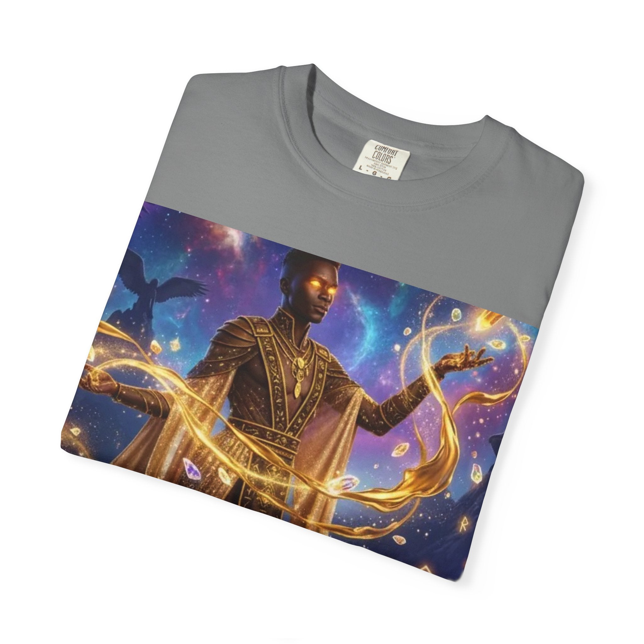 Cosmic Sorcerer T-Shirt — Celestial Magic Art Tee