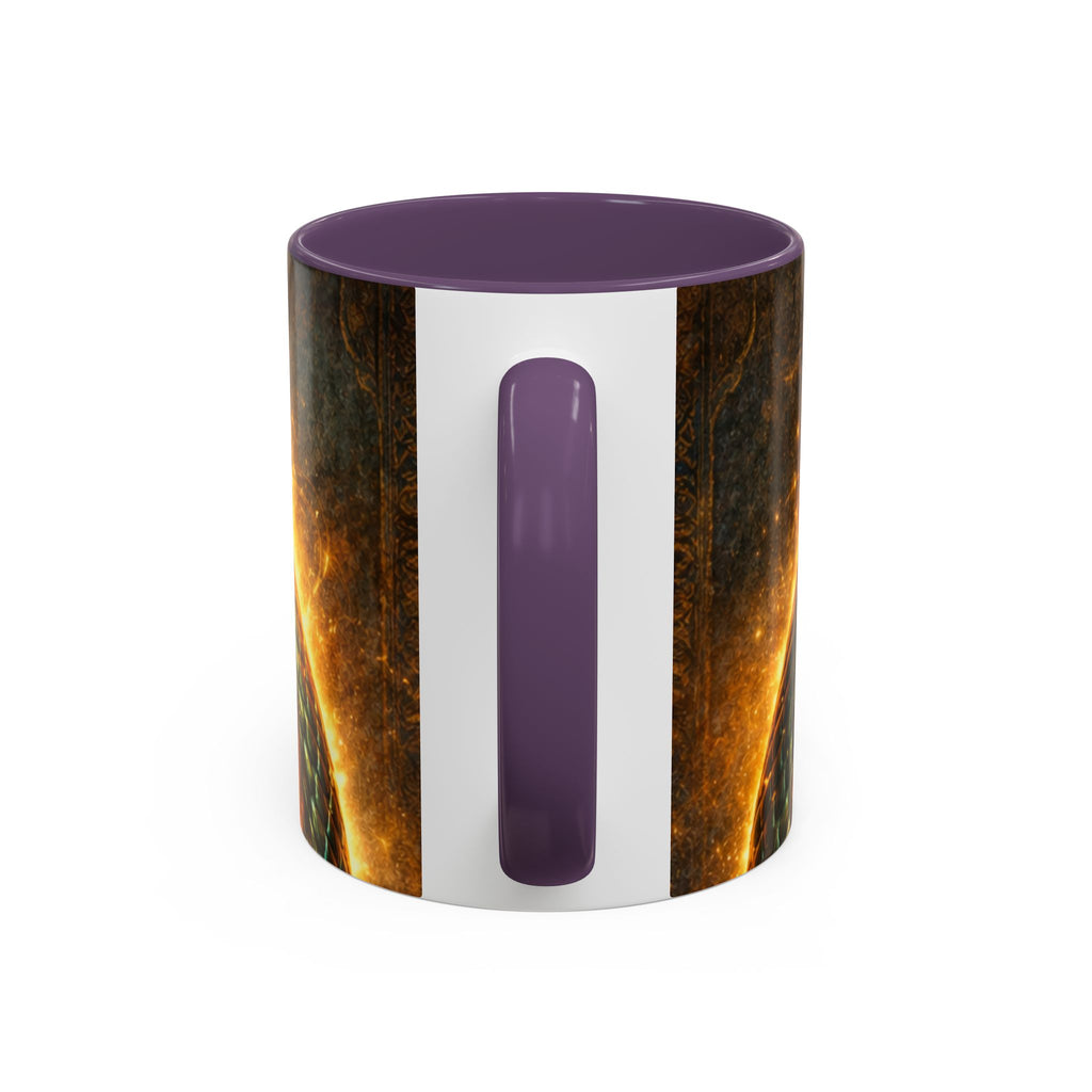 Ouroboros Serpent Accent Coffee Mug — Fiery Mythic Snake Design (11/15oz)