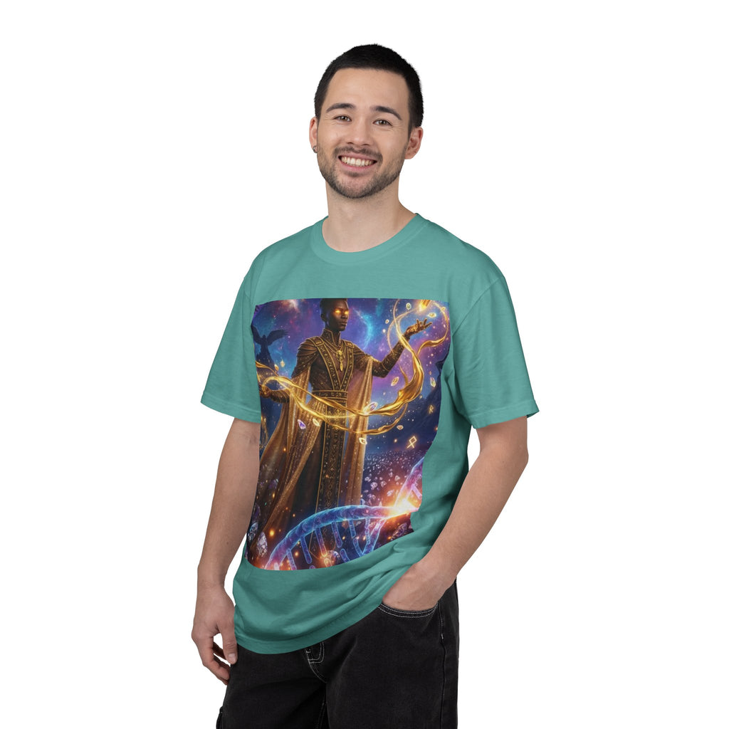 Cosmic Sorcerer T-Shirt — Celestial Magic Art Tee