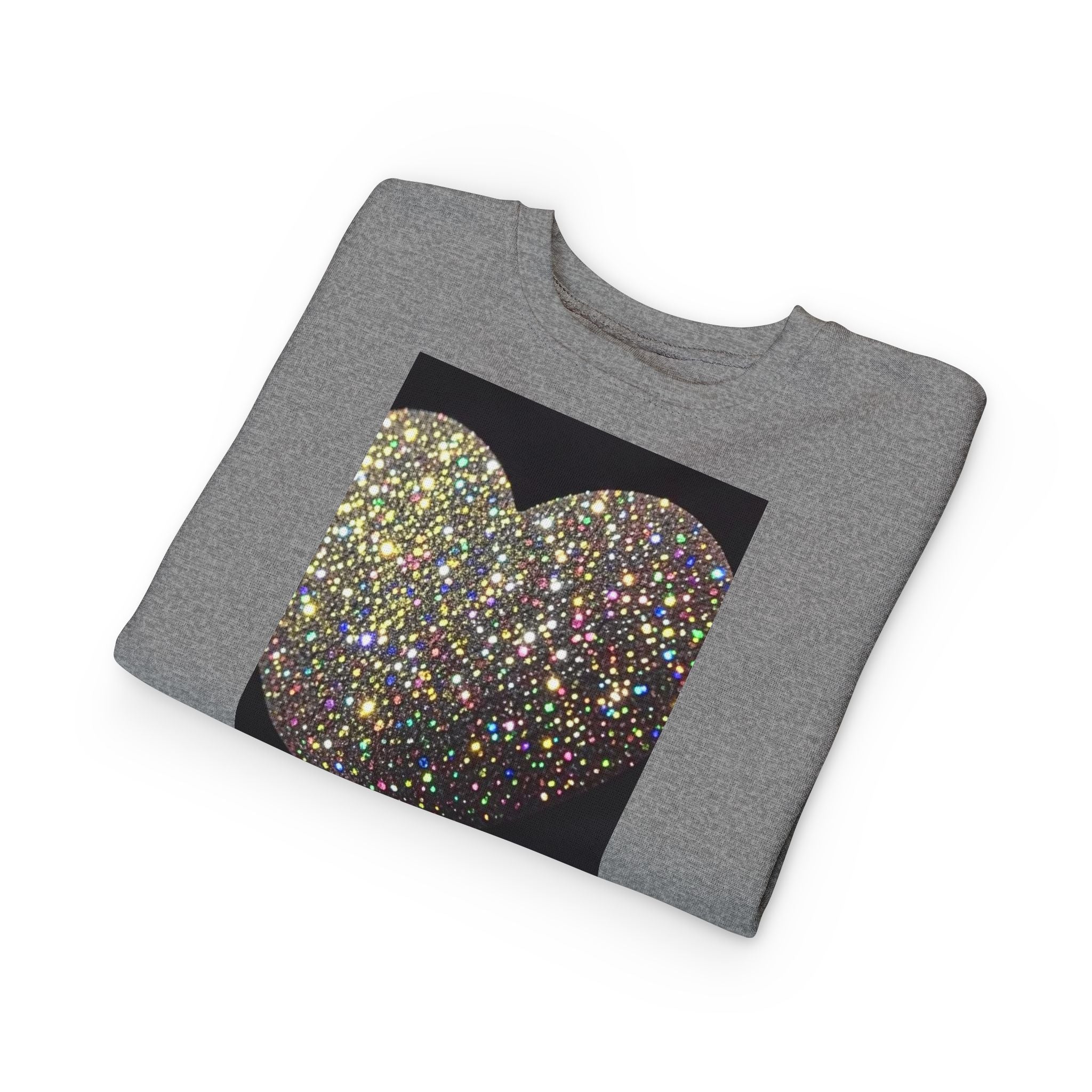 Glitter Heart Toddler Sweatshirt — Sparkly Sequin Heart Pullover for Kids