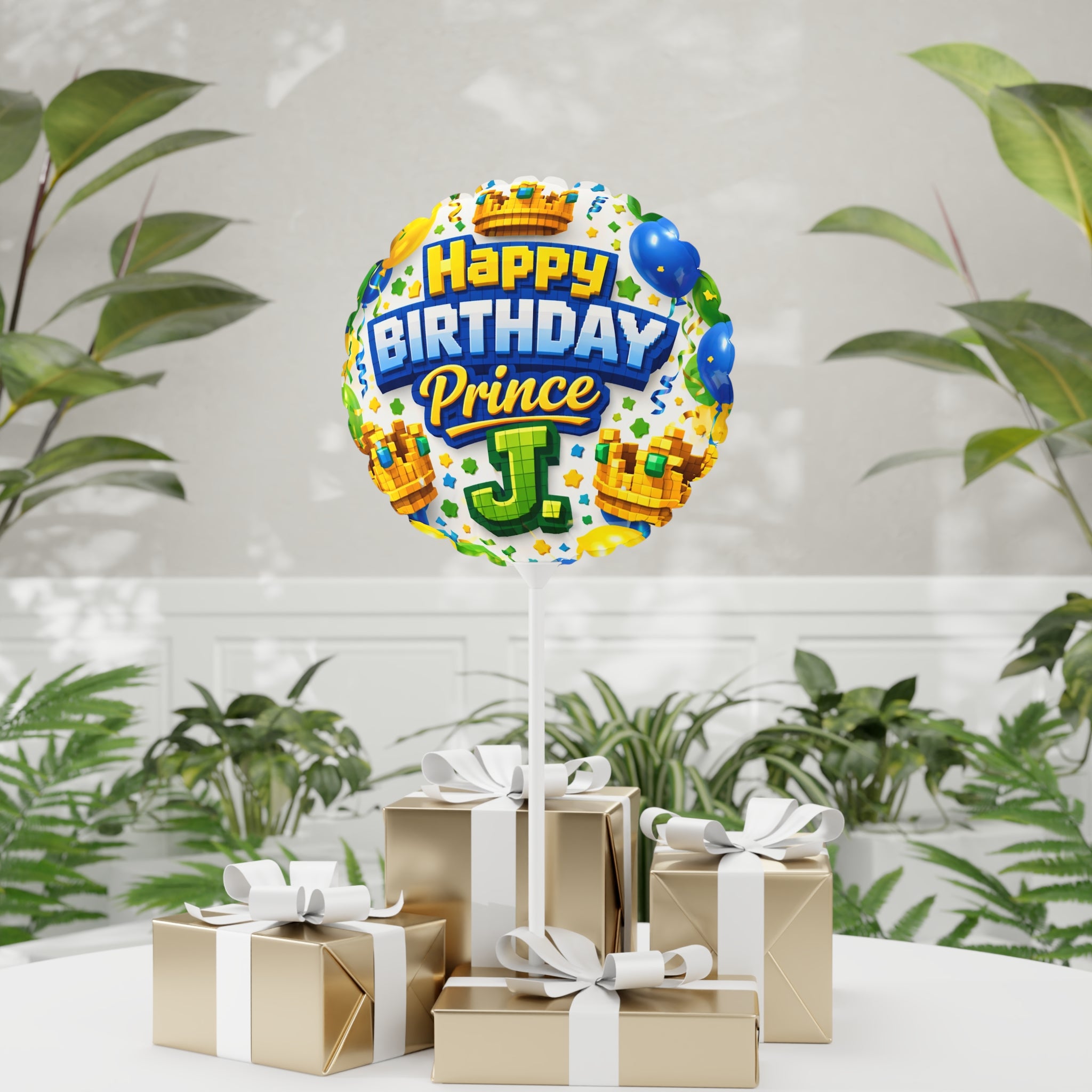 Happy Birthday Prince 11" Foil Balloon — Round/Heart Shaped Party Balloon
